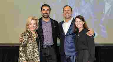 Center for BrainHealth and Virginia High Performance are teaming up for Optimal BrainHealth for Warfighters, pictured: Sandi Chapman, PhD, with Alexander "Ollie" Oliver, Kevin Gatley and Jennifer Zientz.