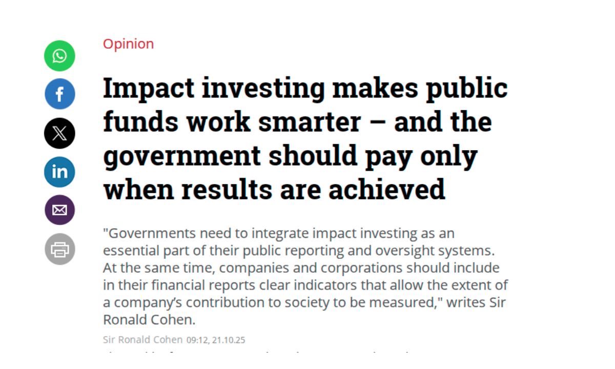 Impact investing makes public funds work smarter