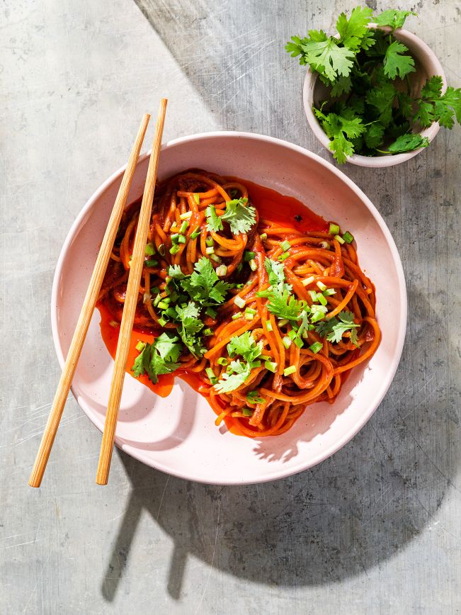 Gochujang-Peanutbutter-Spaghetti Rezept