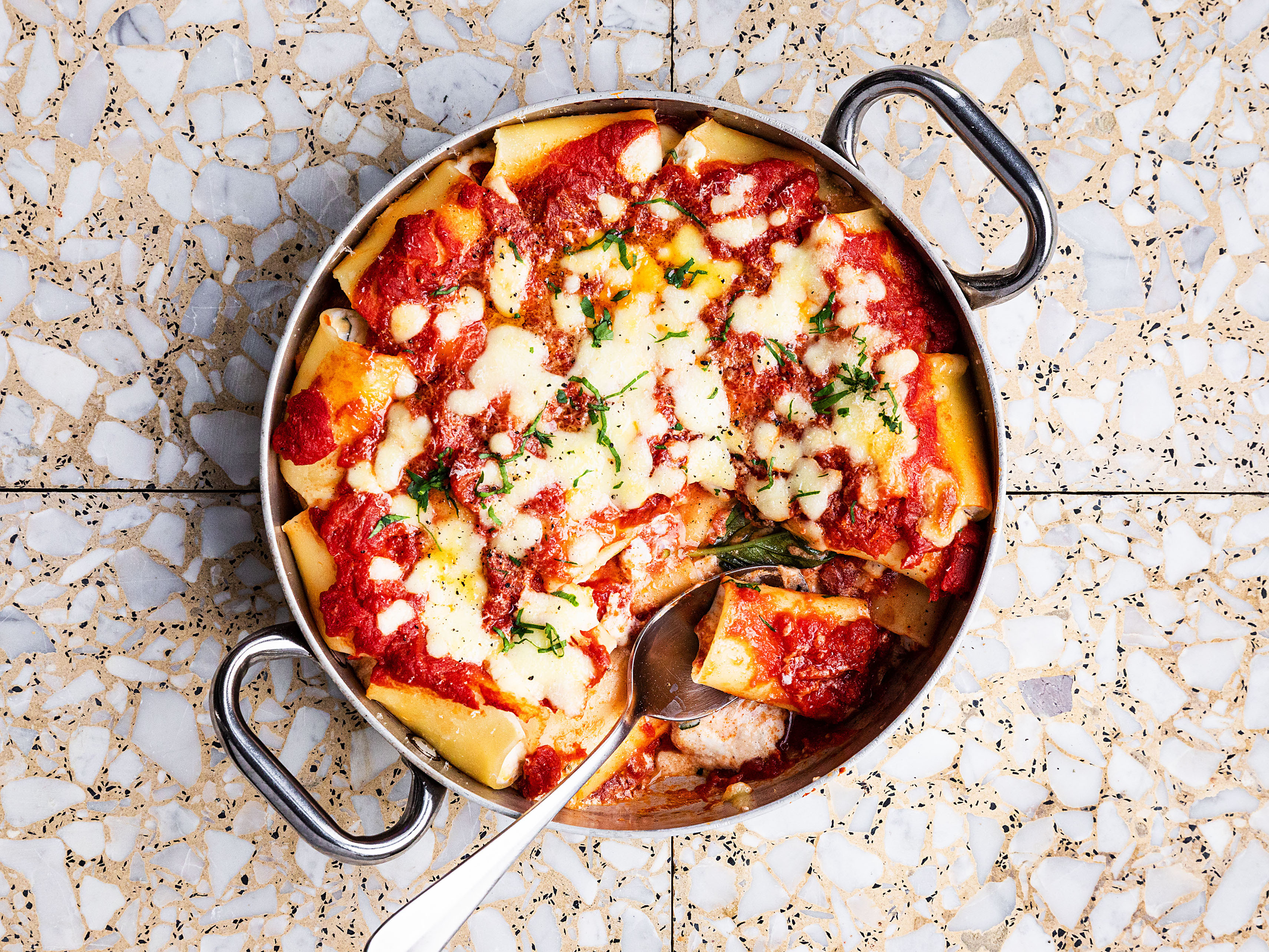 Schritt 4: Auflauf  Manicotti – Sommer-Lasagne backen