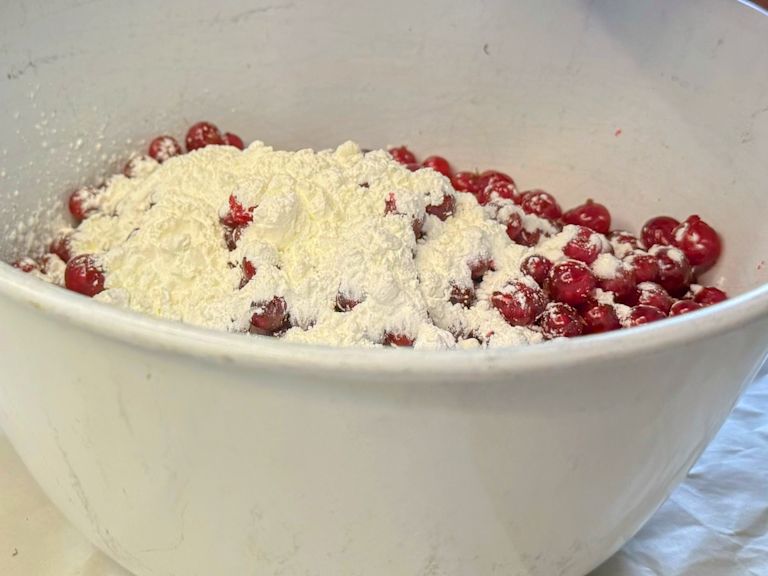 Schritt 2: Zubereitung von Johannisbeer-Kokos Kuchen Schritt 2: Zubereitung von Johannisbeer-Kokos Kuchen