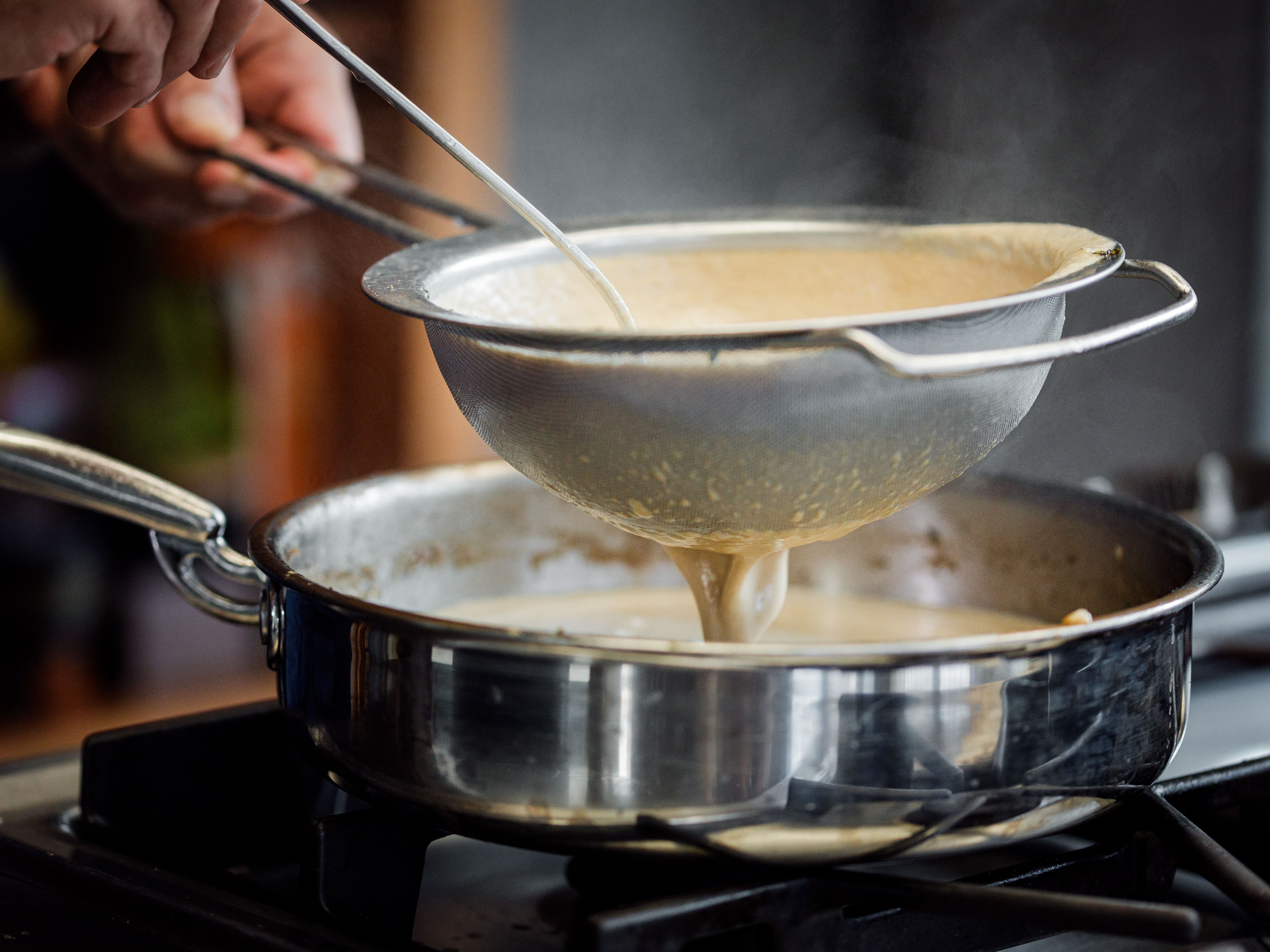 Schritt 3:  Suppe für Pilz Cappuccino pürieren.