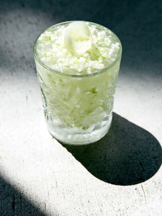 Sake-Gin-Tonic Apfel Granité Rezept Sake-Gin-Tonic Apfel Granité Rezept