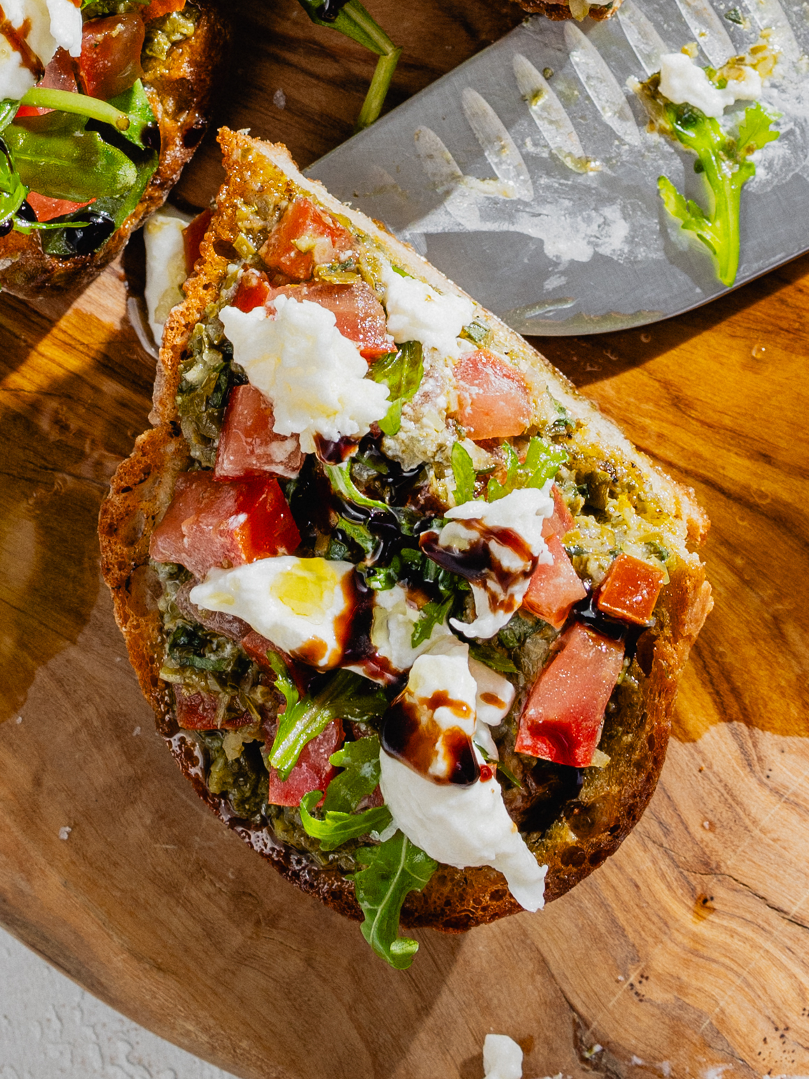 Bruschetta mit Burrata und Rucola Rezept 2