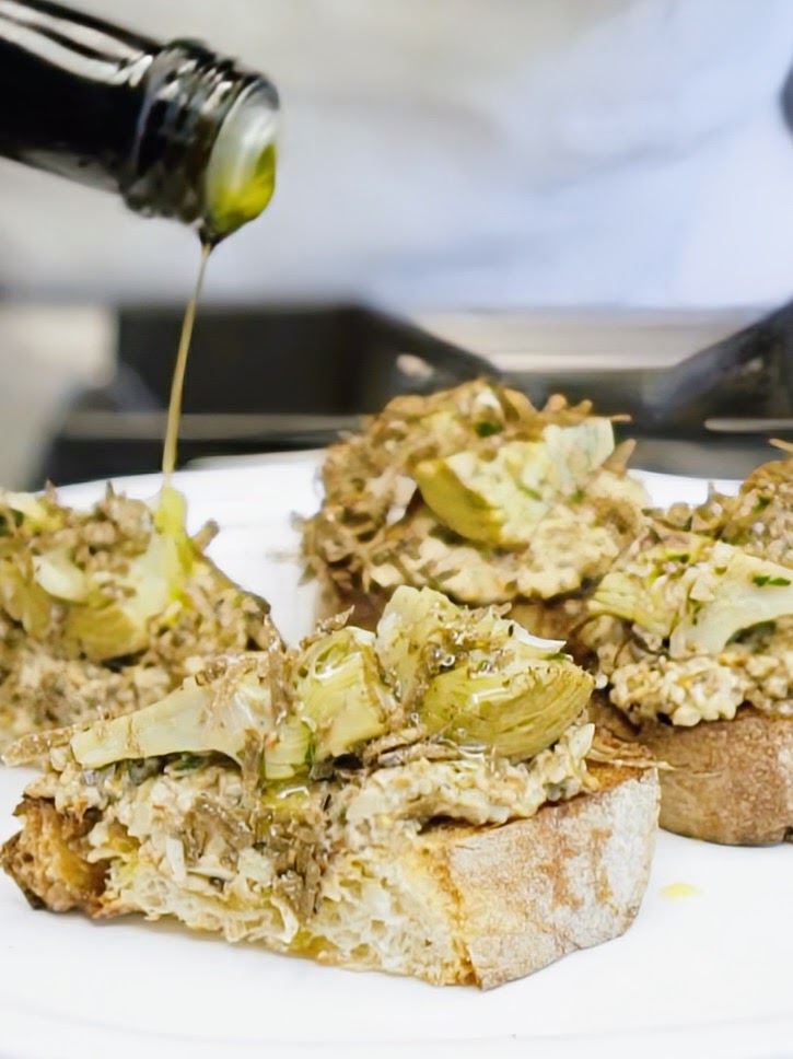 Artischocken Pilz Bruschetta  Rezept