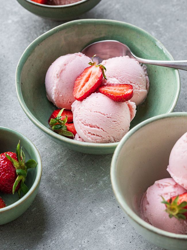 Erdbeerglace mit Verveine Rezept Erdbeerglace mit Verveine Rezept