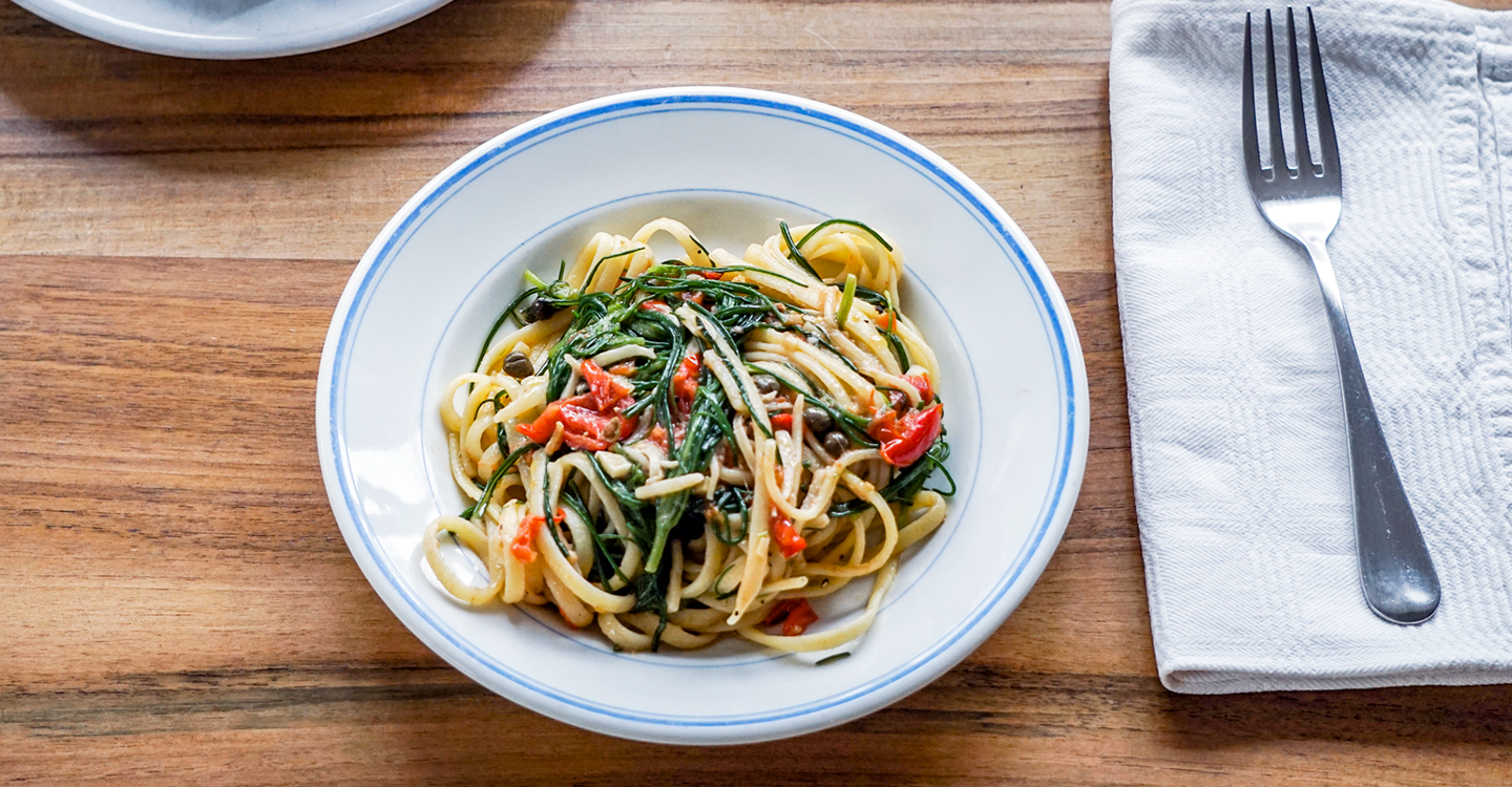 Schritt 5: Pasta mit Barba di Frate servieren und geniessen