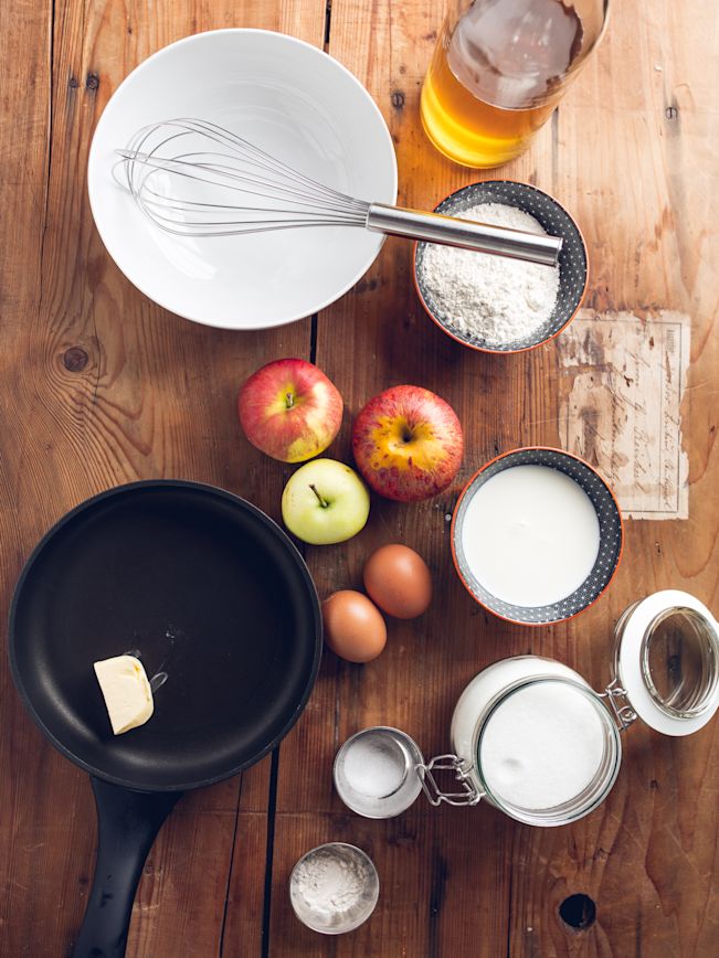 Flammbierte Pan Cakes mit Äpfel & Calvados Rezept1 Flammbierte Pan Cakes mit Äpfel & Calvados Rezept1