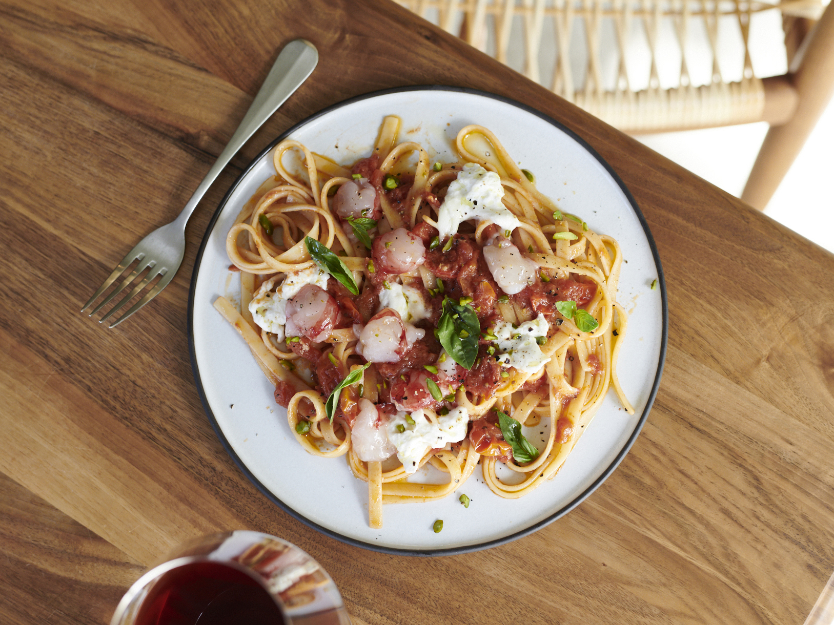 Schritt 5: Die Linguine auf die Teller geben