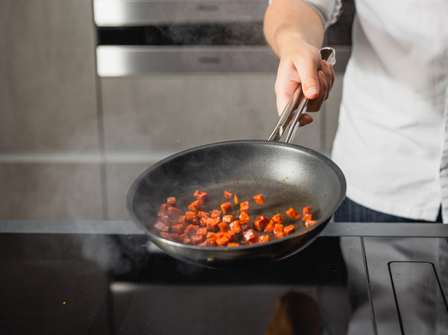 Schritt 2: Chorizo-Tomatensauce kochen und mit Gnocchi servieren 