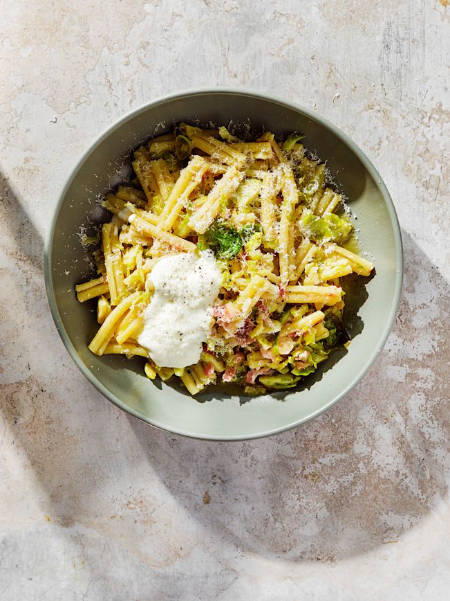 Casarecce mit Pancetta und Rosenkohl Rezept Casarecce mit Pancetta und Rosenkohl Rezept