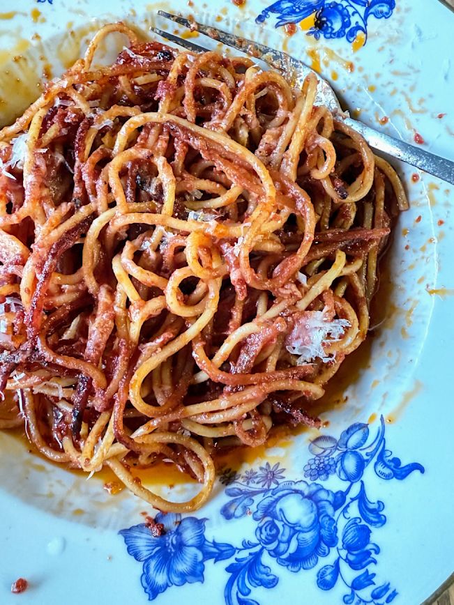 Spaghetti all’ Assassina Rezept Spaghetti all’ Assassina Rezept