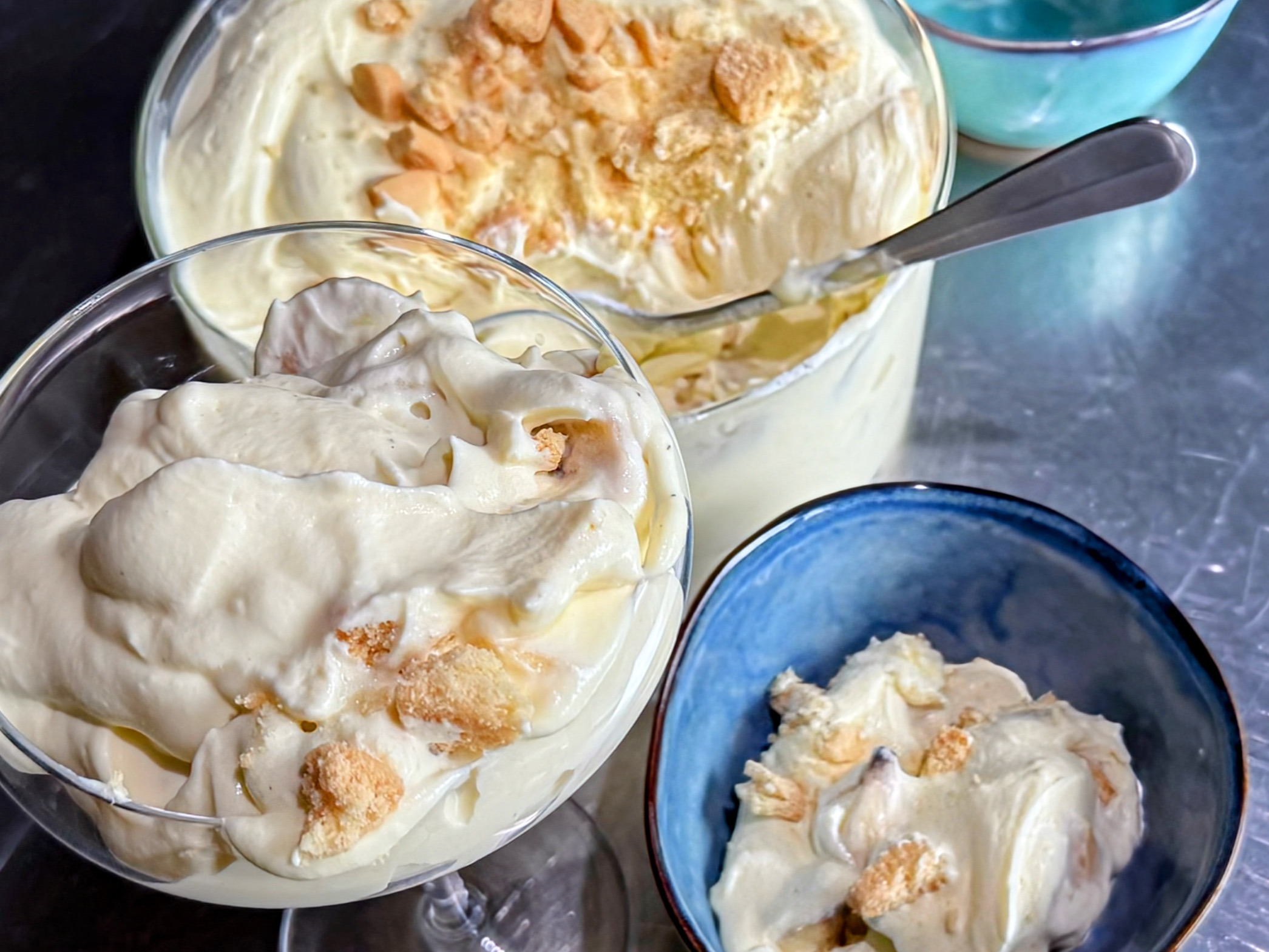 Schritt 2: Schichten des Bananen-Pudding-Desserts 