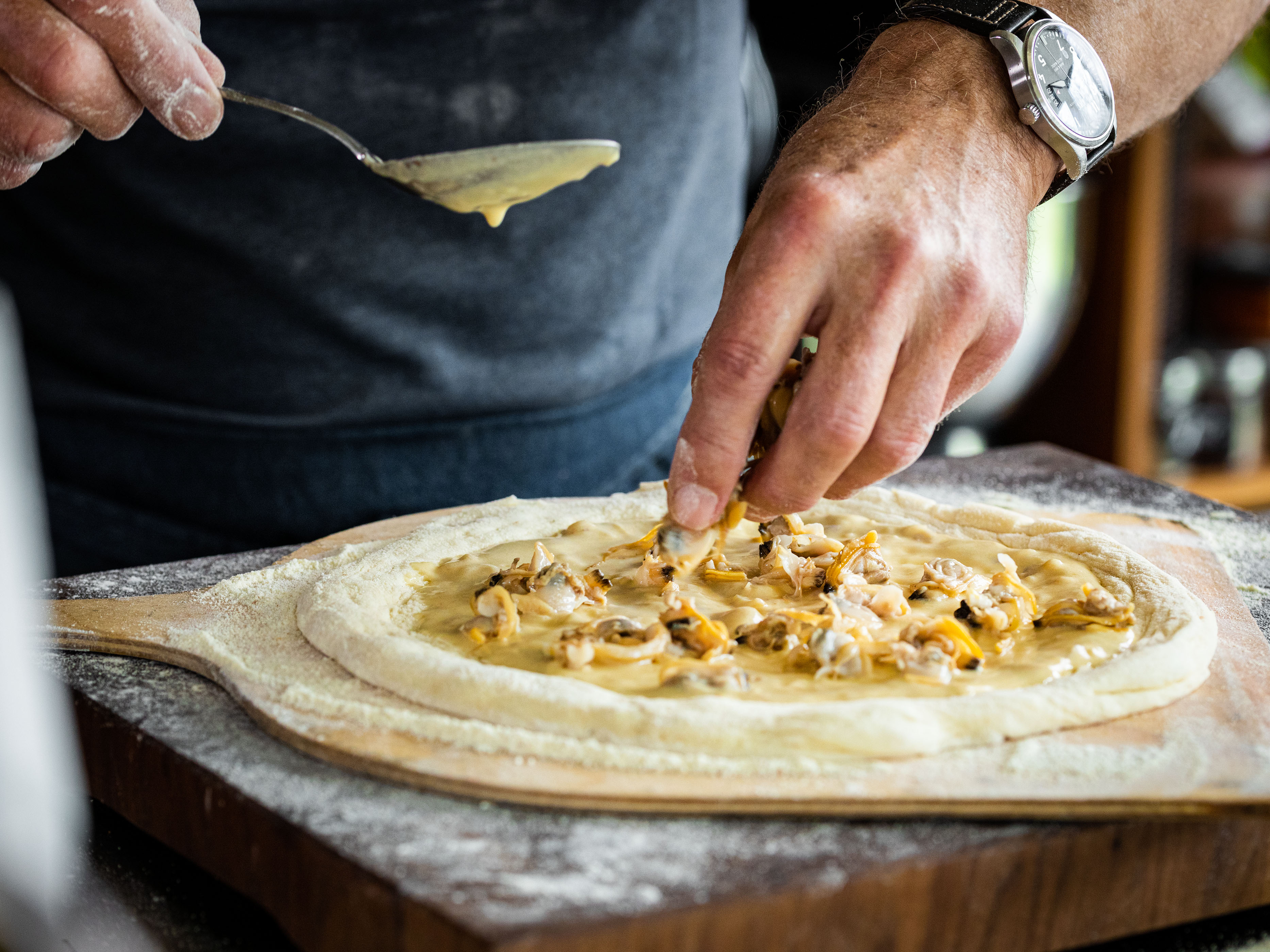 Schritt 4: Pizza belegen