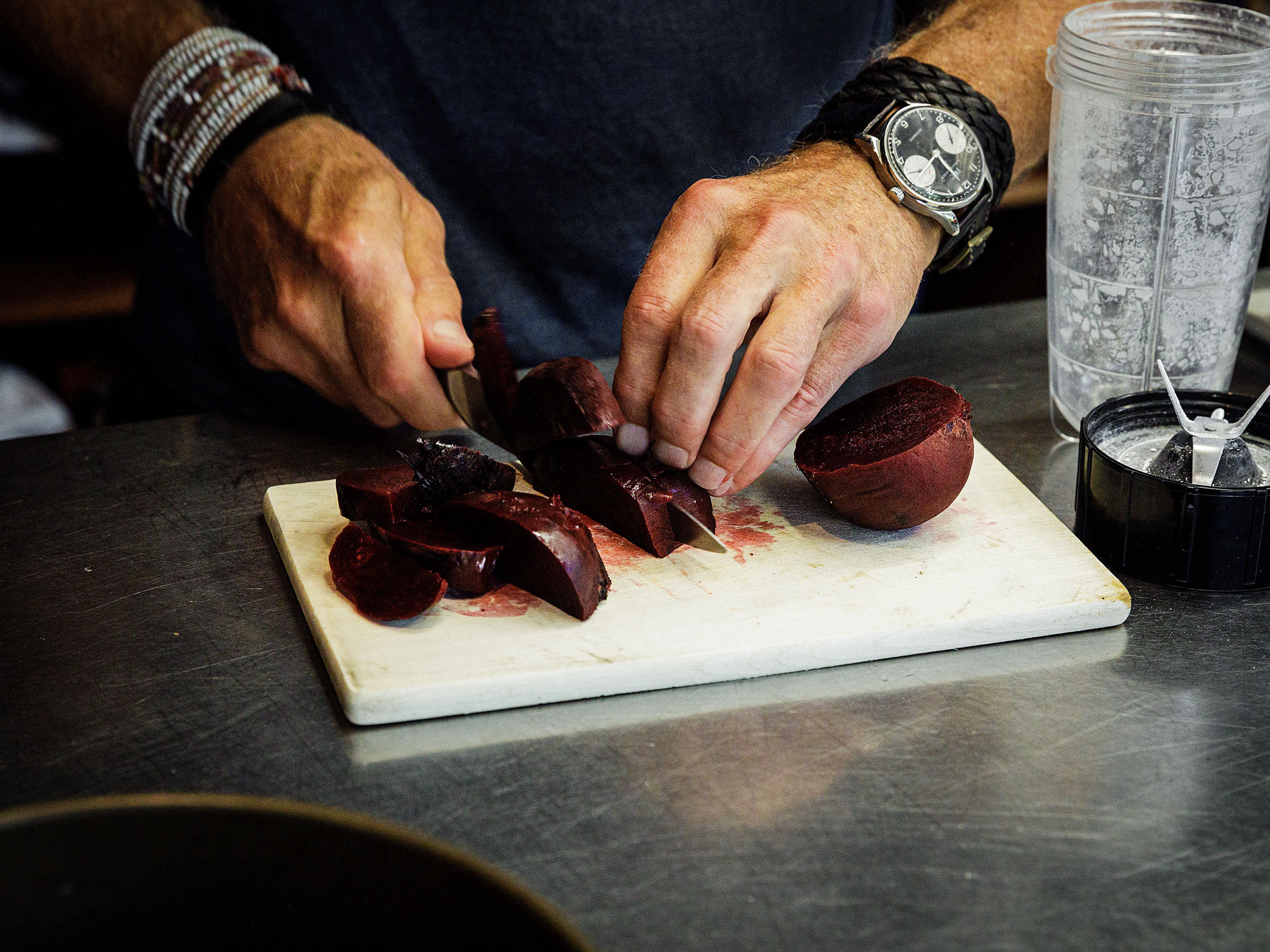 Schritt 2: Randen für Schokoladen-Randen-Kuchen pürieren 