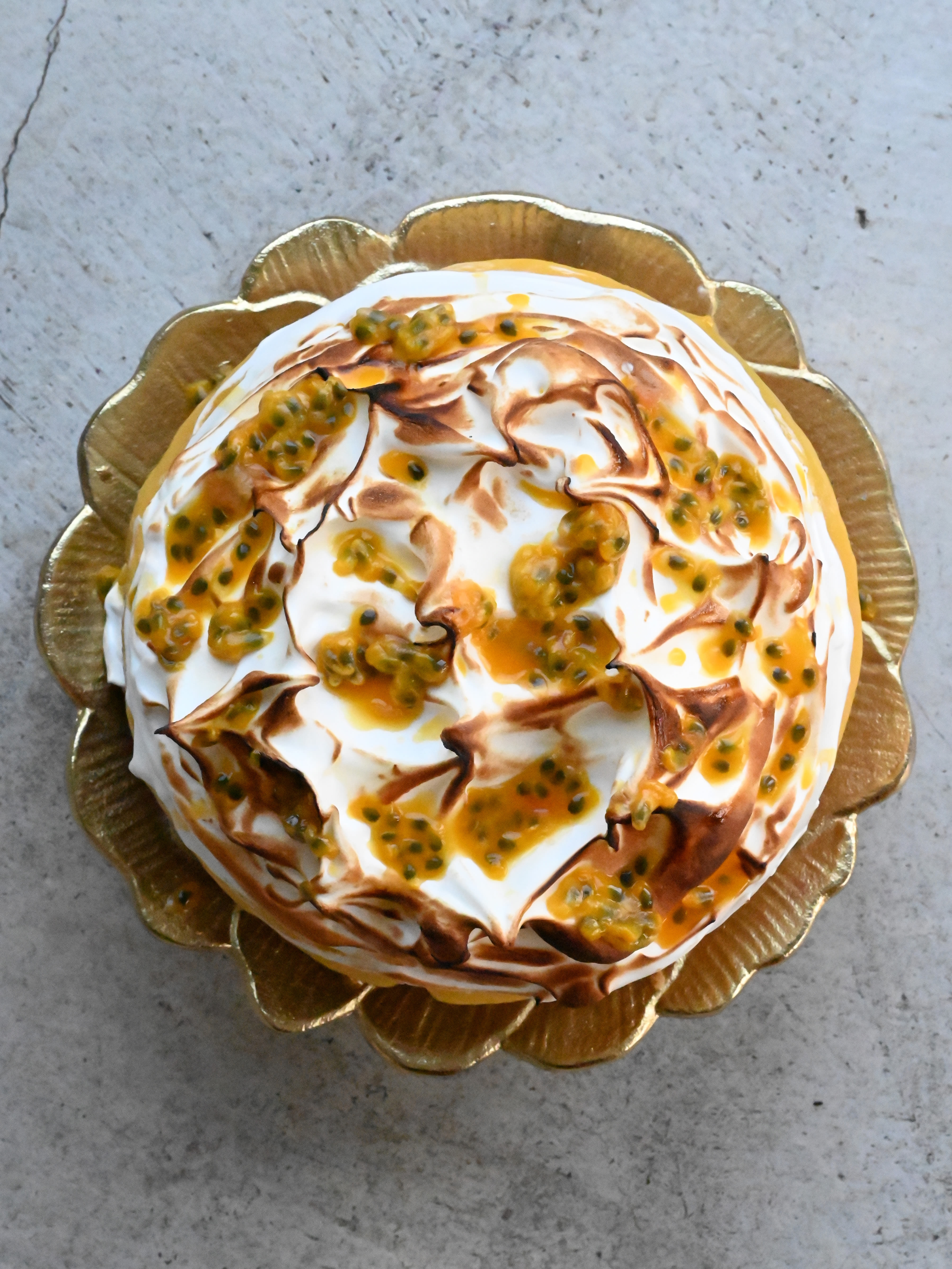 Zitronen-Passionsfrucht Cheesecake mit Swiss Meringue Rezept 3