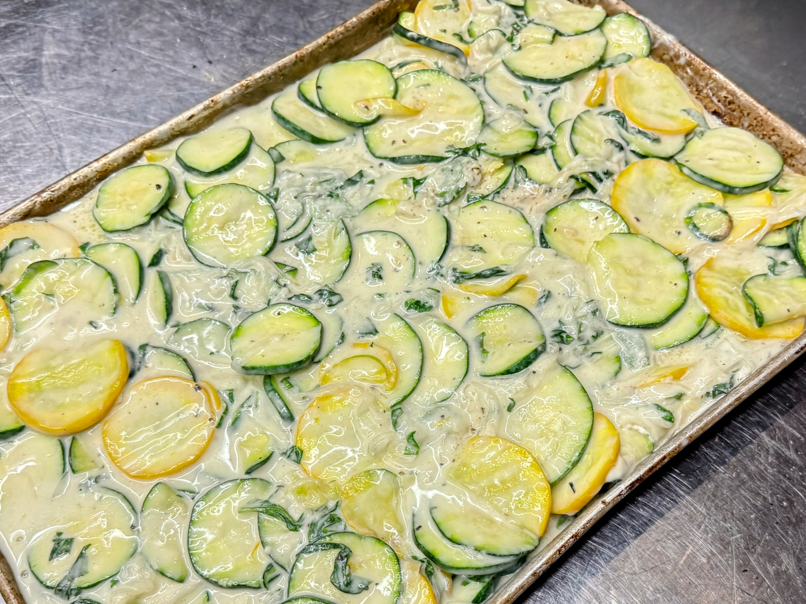 Schritt 2: Teig anpassen und Scarpaccia - Zucchini Tarte Rezept backen 