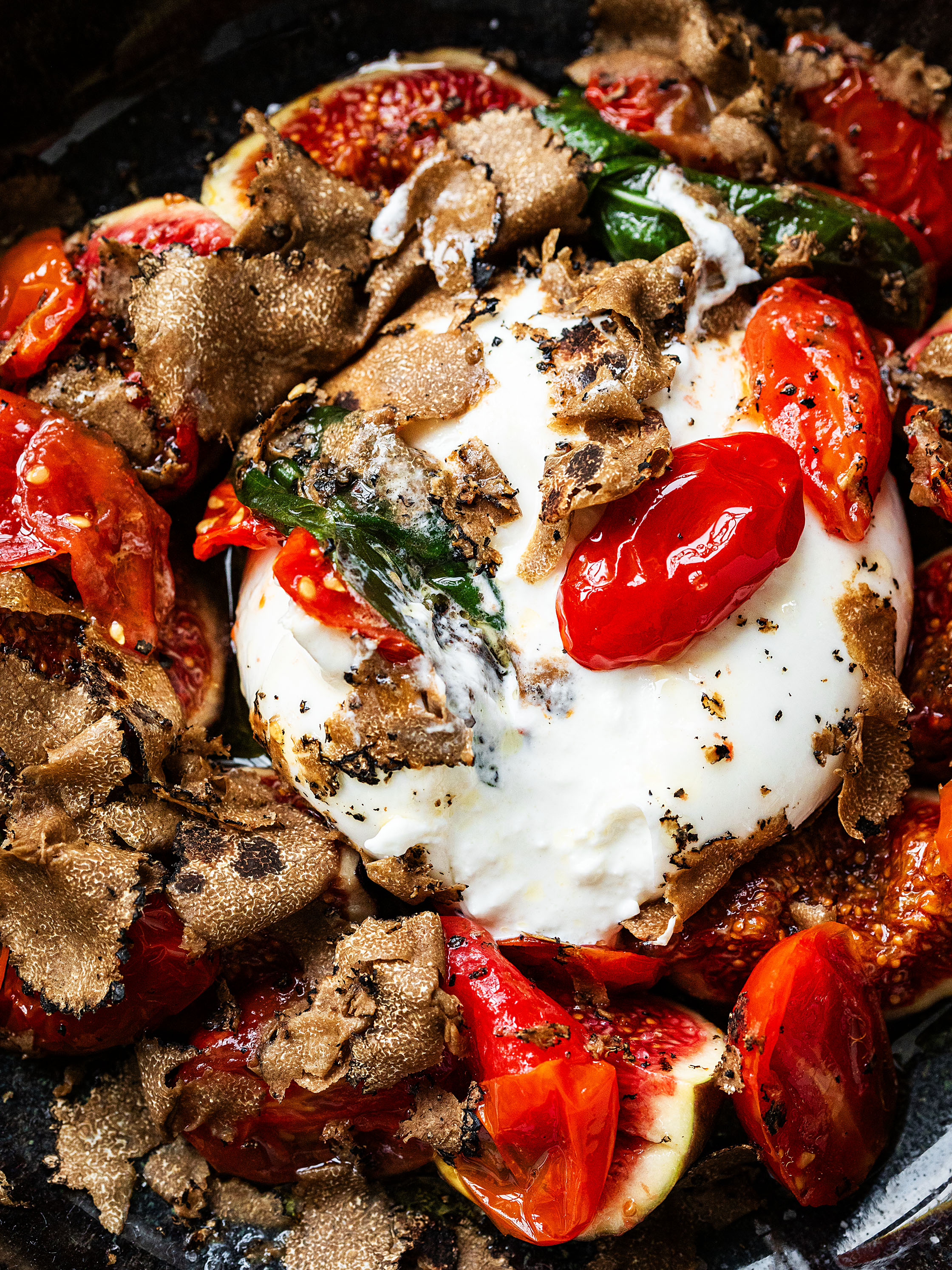 Burrata mit Feigen und Rösttomaten Rezept