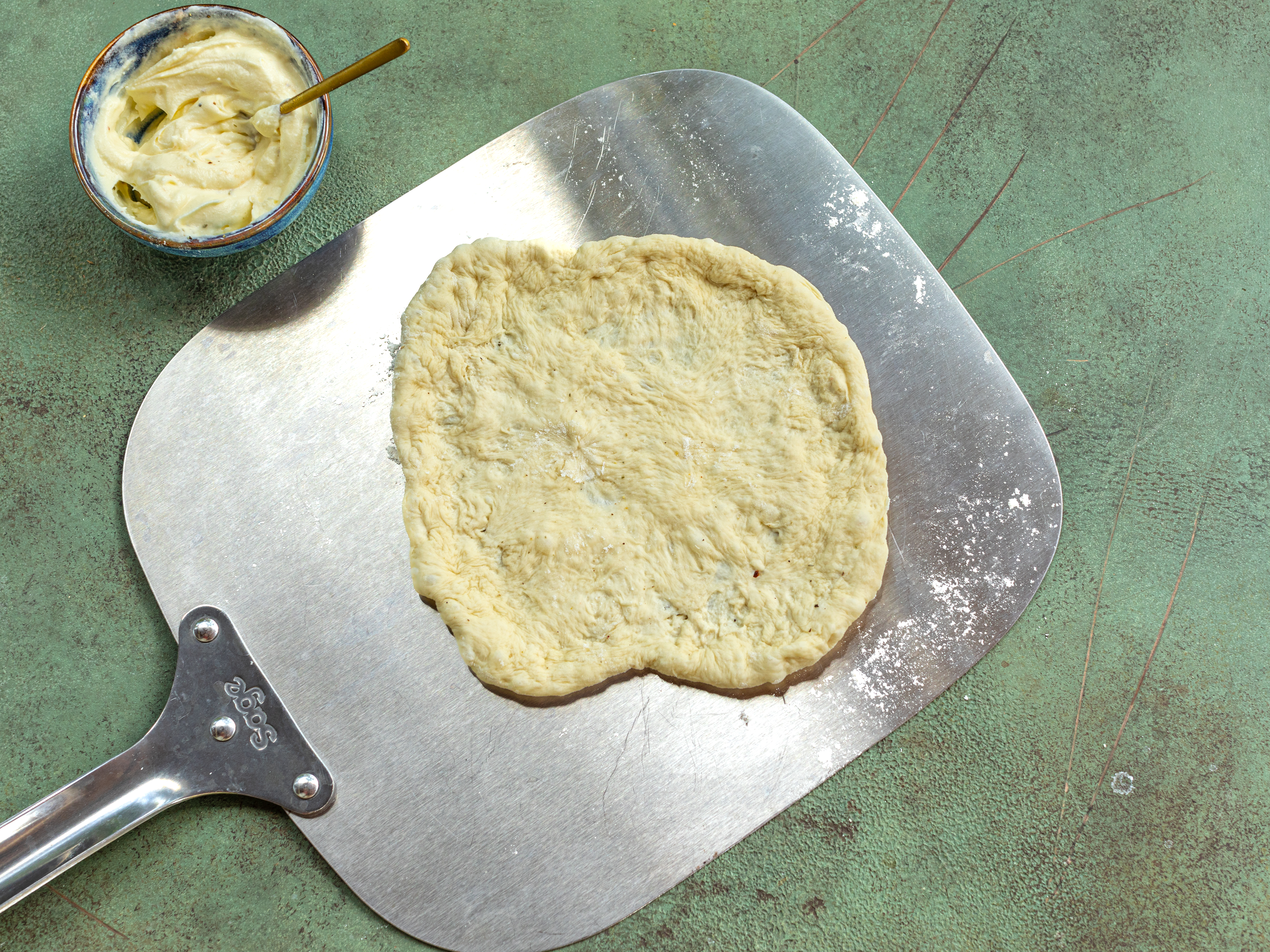 Schritt3: Pizza mit Trüffelpilzen Belegen 