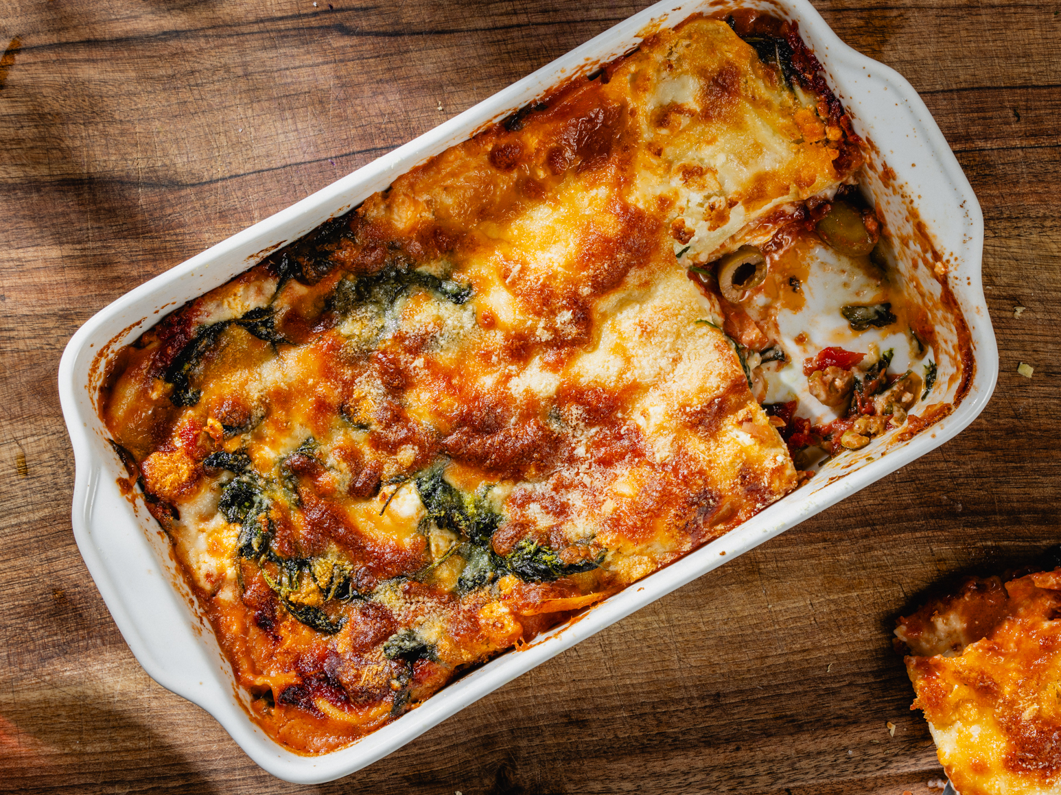 Lasagne mit Spinat, Feta, Tomaten und Oliven Rezept 3