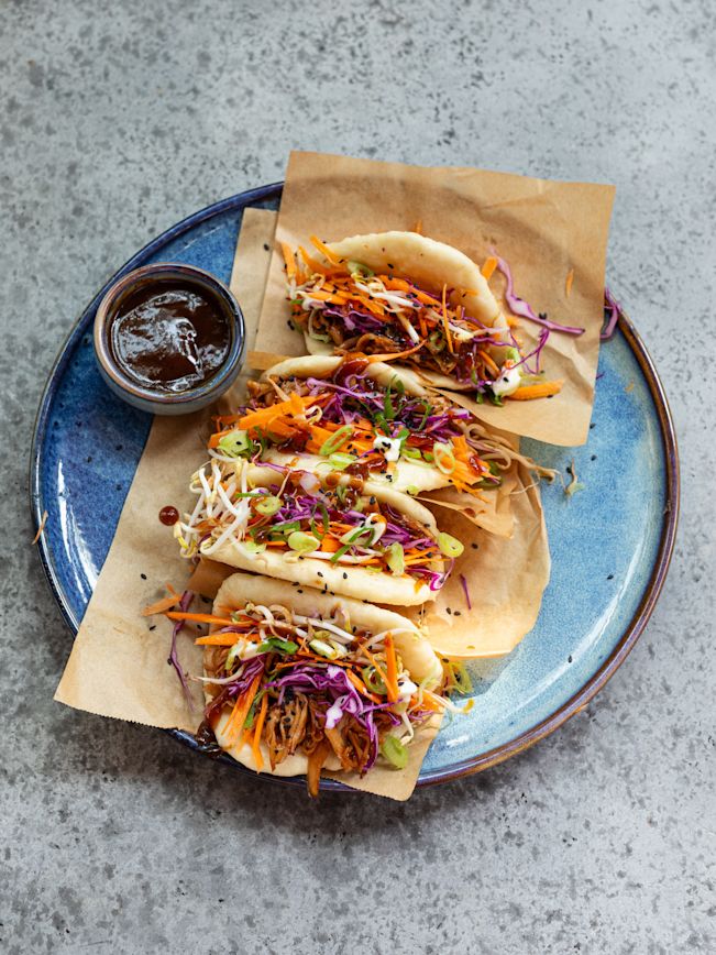 Vegane Bao Buns mit "Pulled Mushrooms" Rezept 1 Vegane Bao Buns mit "Pulled Mushrooms" Rezept 1