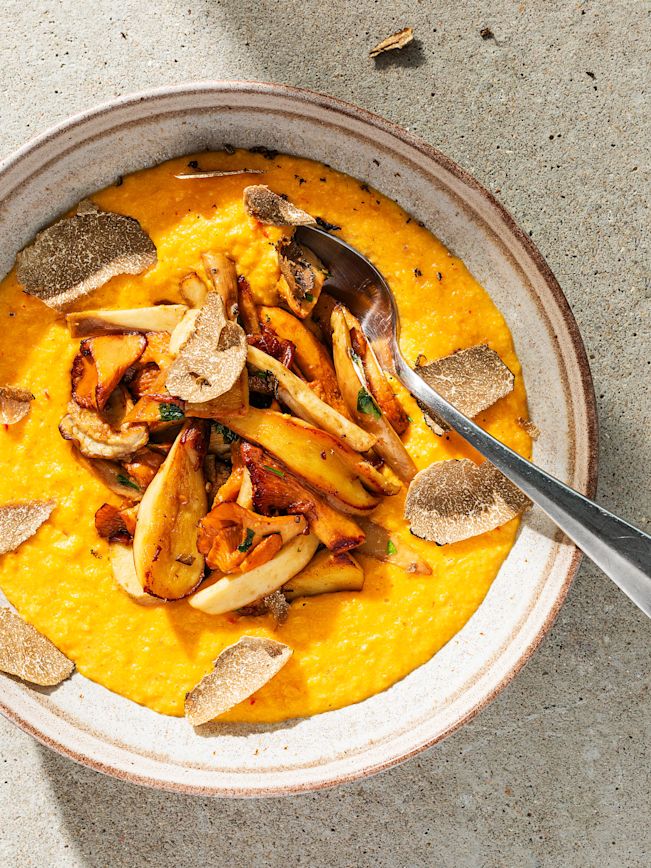Goldene Polenta mit Steinpilzen und Trüffeln Rezept 1 Goldene Polenta mit Steinpilzen und Trüffeln Rezept 1