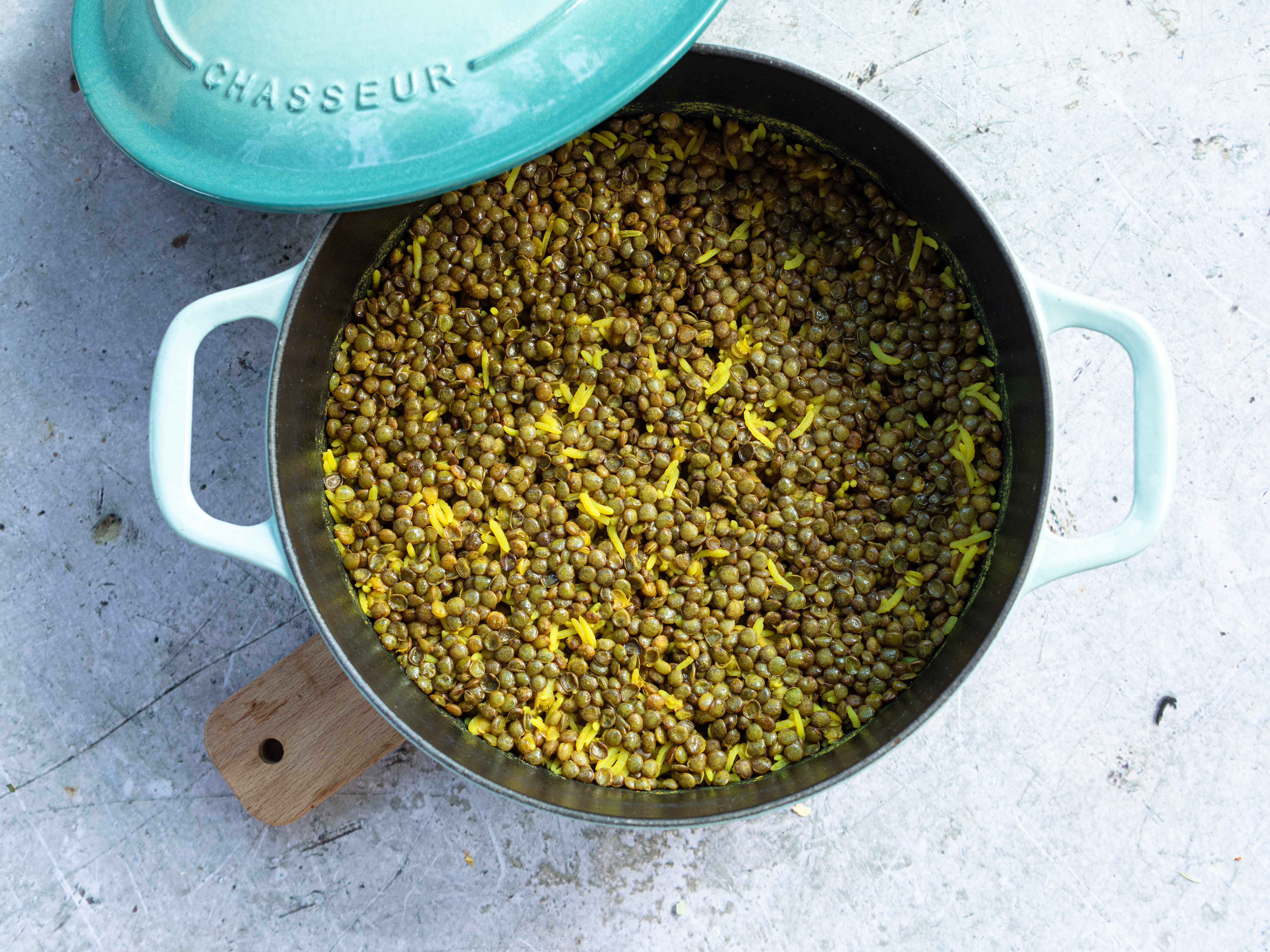 Schritt 4: Den Topf vom Herd nehmen und den Reis 10 Minuten ruhen lassen