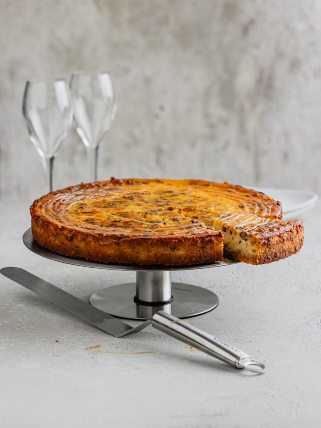 Kürbis-Cheesecake mit Pekannüssen und Karamellsauce Rezept Kürbis-Cheesecake mit Pekannüssen und Karamellsauce Rezept