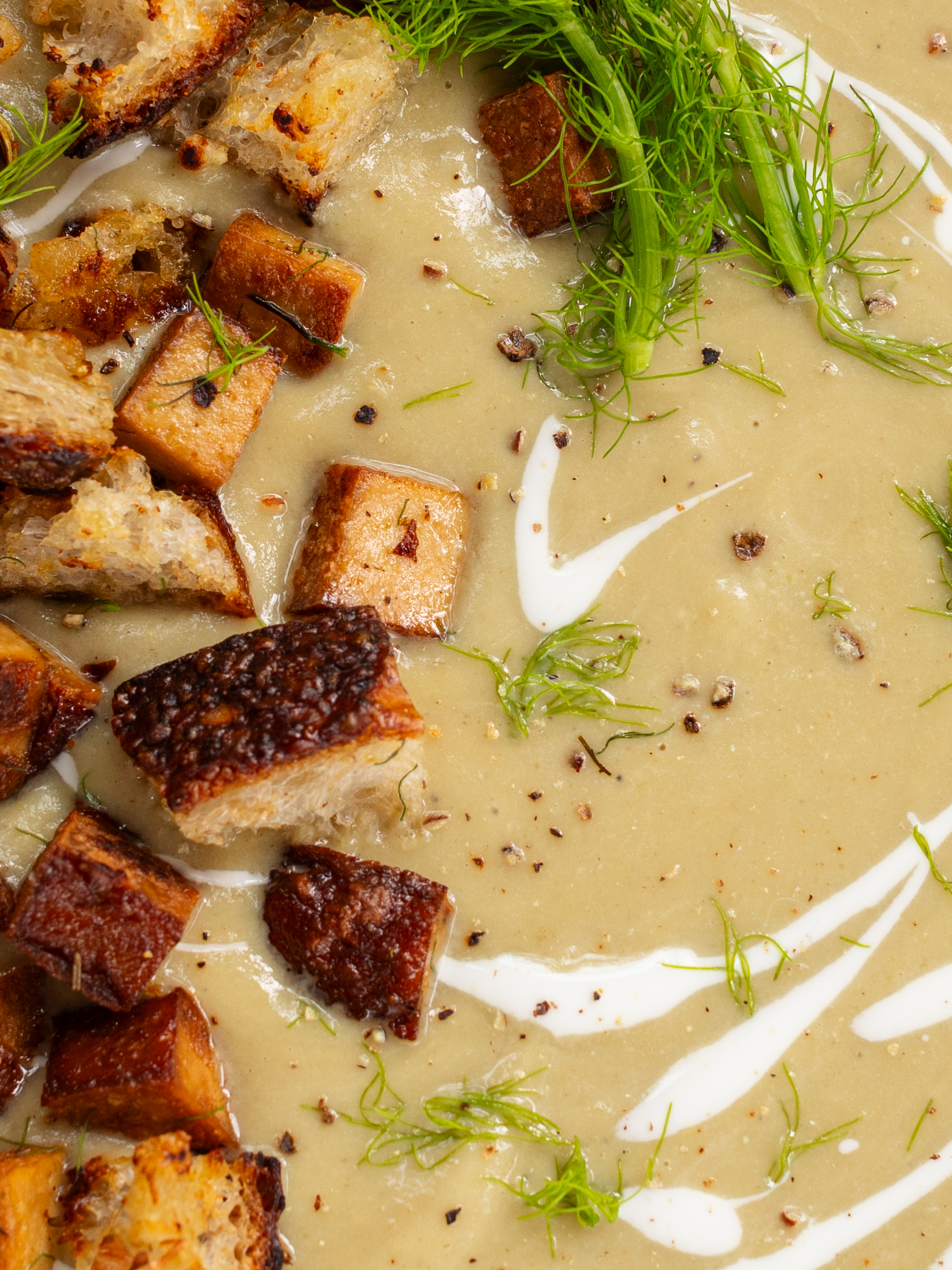 Cremige Blumenkohl-Fenchel Suppe 3