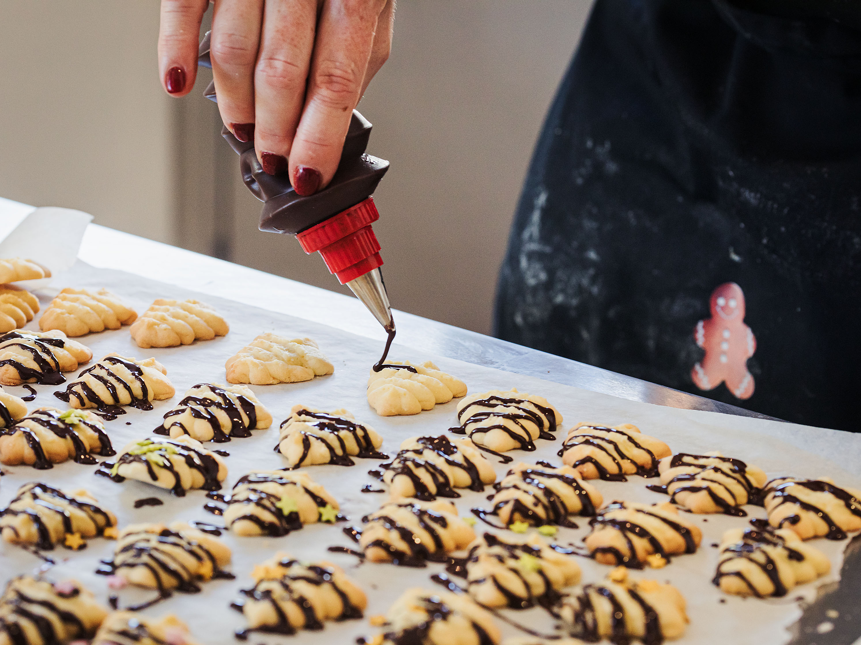 Schritt 2: Formen und Vanille Spritzgebäck backen