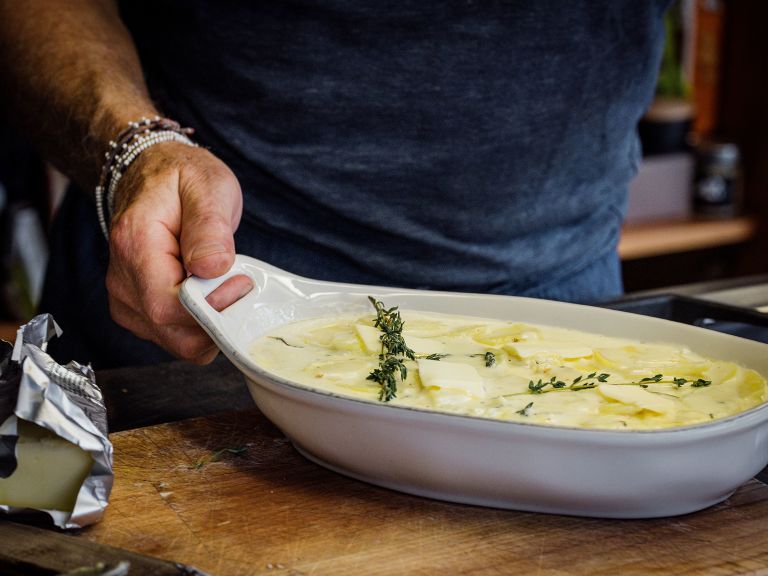 Schritt 2: Mit Butterflocken belegen