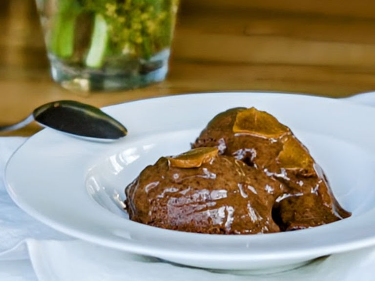 Schritt 4: Schokoladen-Ingwer-Caramel Glace fertigstellen Schritt 4: Schokoladen-Ingwer-Caramel Glace fertigstellen