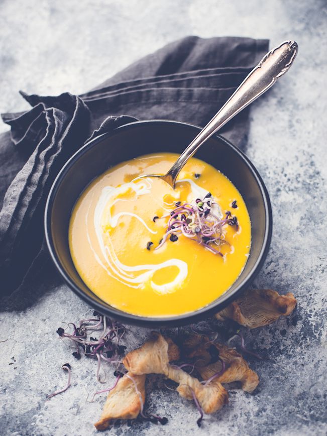 Kürbiscrèmesuppe mit Amaretto Rezept1 Kürbiscrèmesuppe mit Amaretto Rezept1