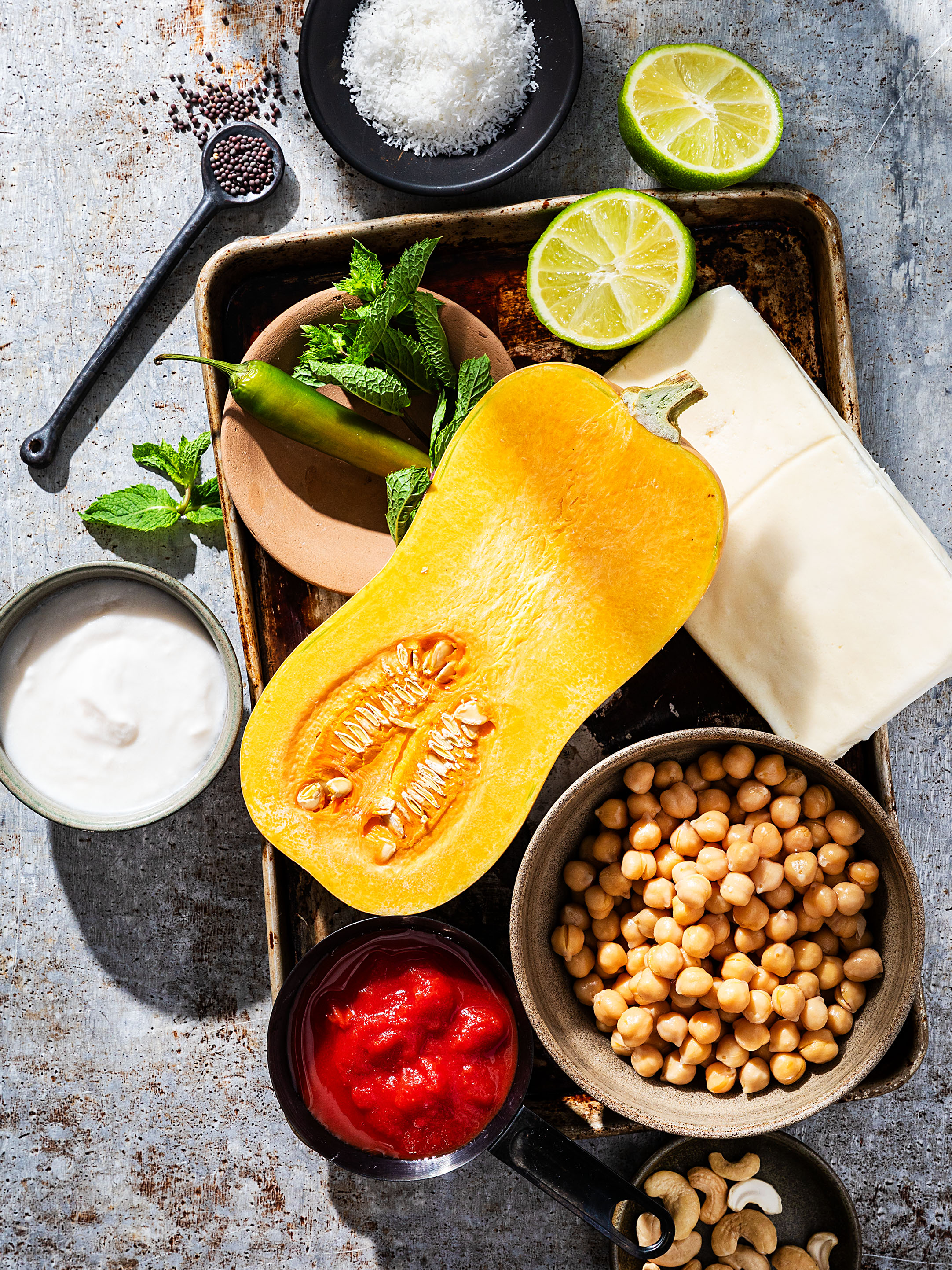 Kürbis-Kichererbsen-Curry mit Paneer und Sambal Rezept 3