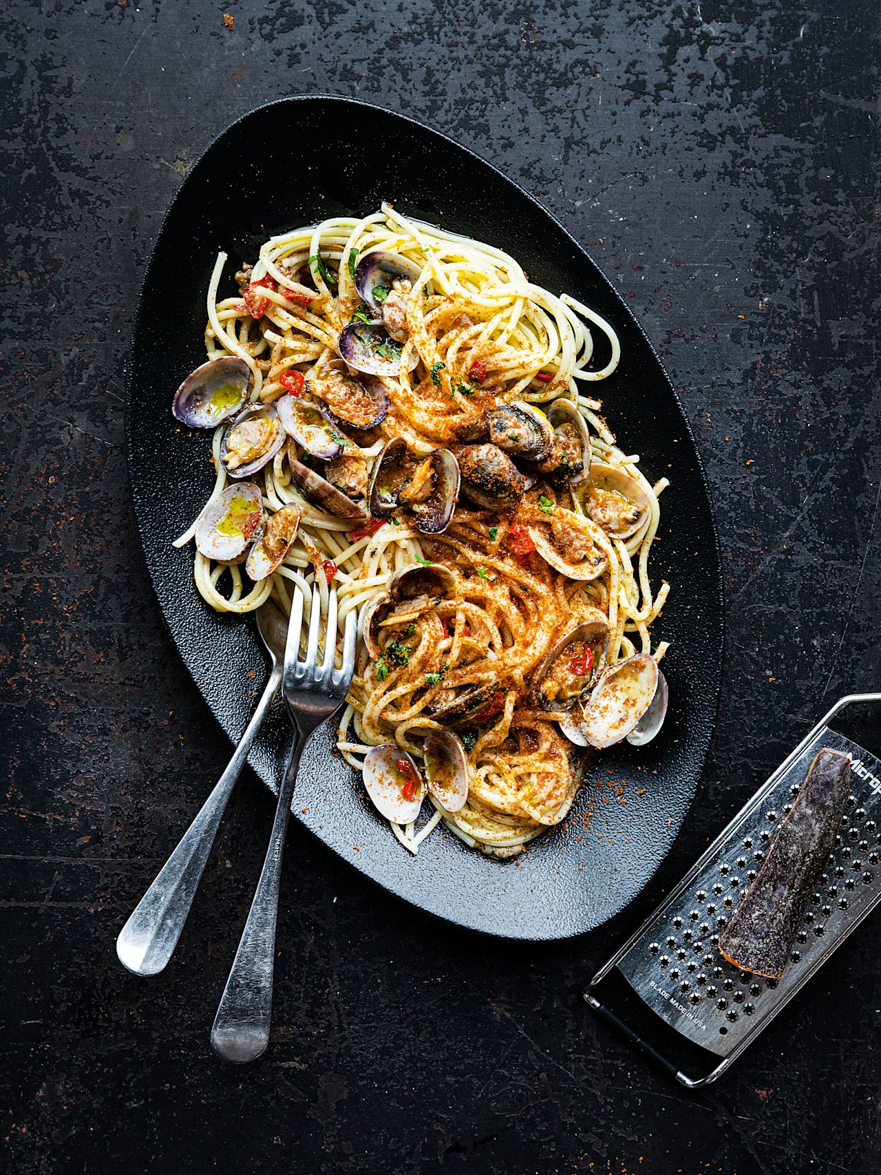 Spannende Spaghetti Al Vongole Bild