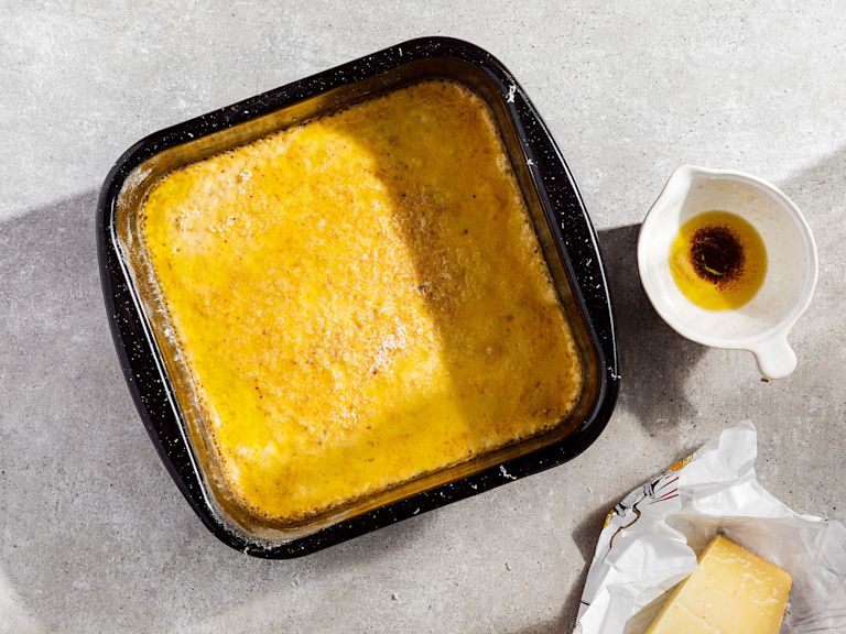 Schritt 4: Bramata mit Nussbutter fertigstellen Schritt 4: Bramata mit Nussbutter fertigstellen