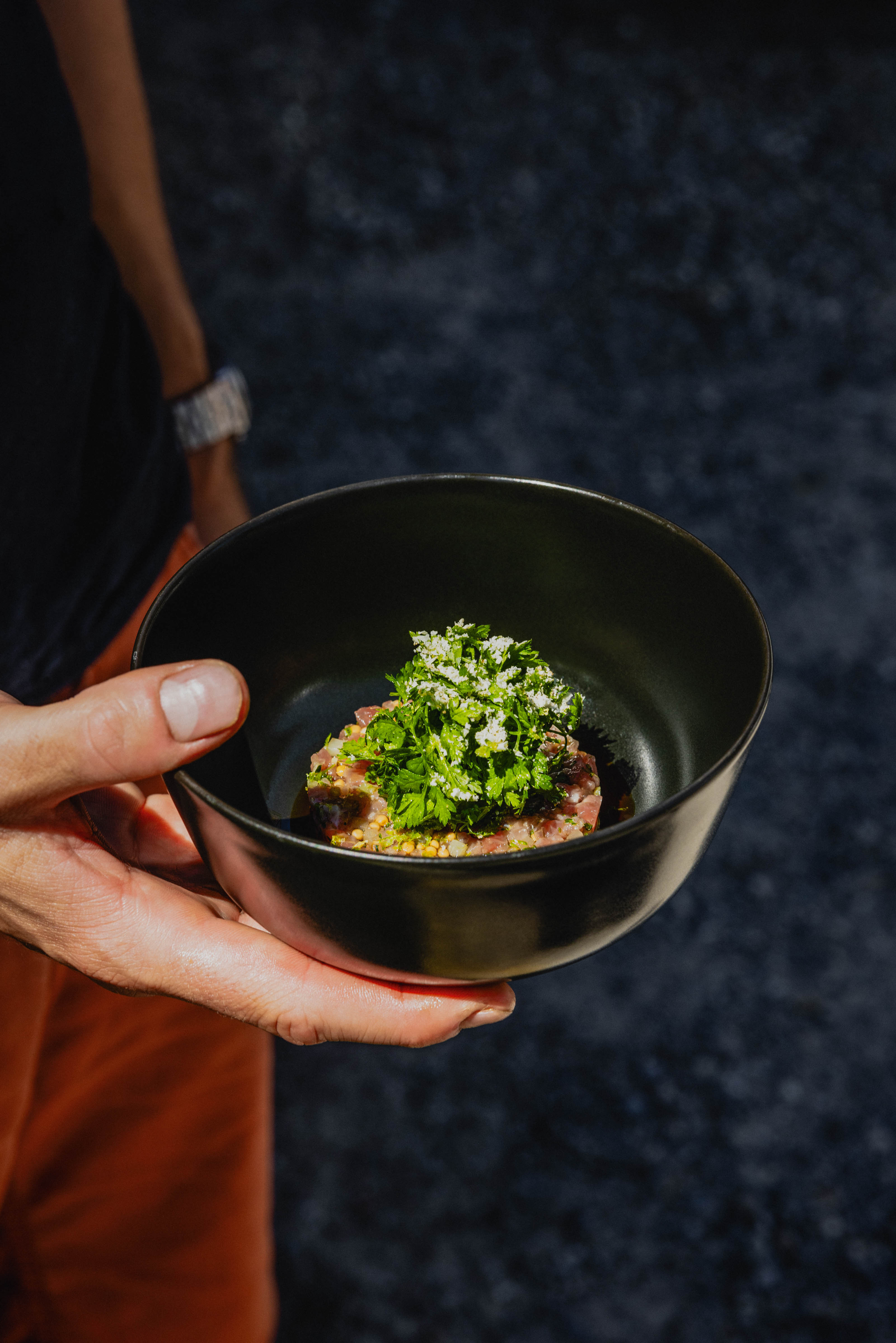 Rinds-Tatar mit Kerbel und Pecorino Rezept