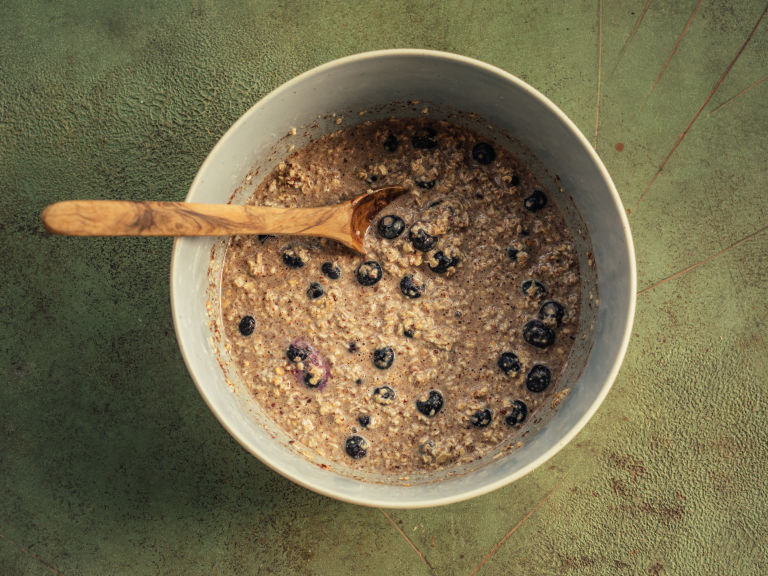 Schritt 1: Porridge für Baked Blaubeer Porridge zubereiten 