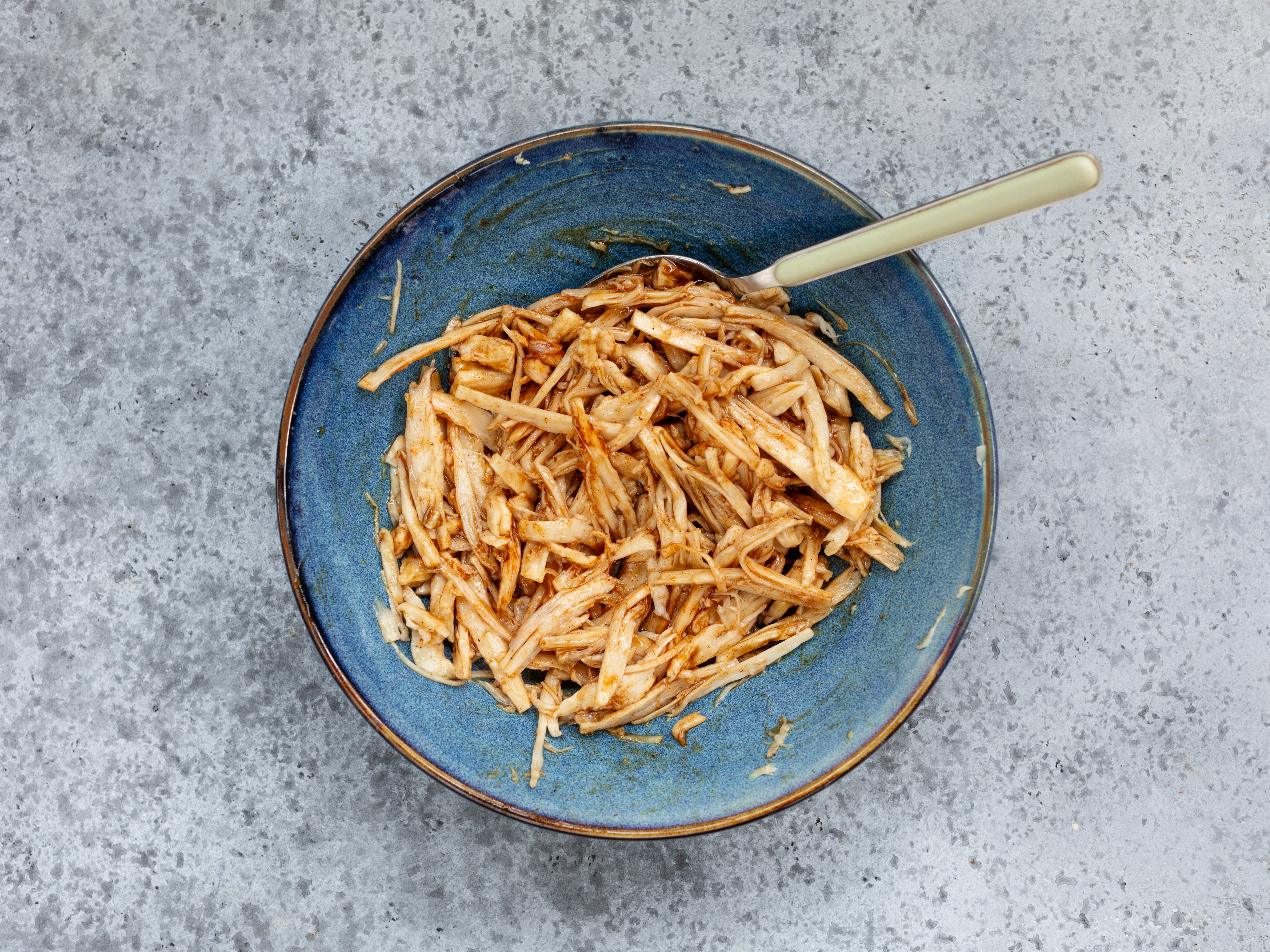 Schritt 4: Pulled Mushrooms für Vegane Bao Buns mit "Pulled Mushrooms" zubereiten 