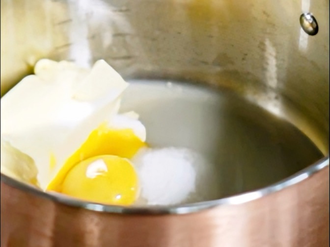 Schritt 1: Lemon Curd Zubereitung für Mandelbrioche Pudding mit Lemon Curd 