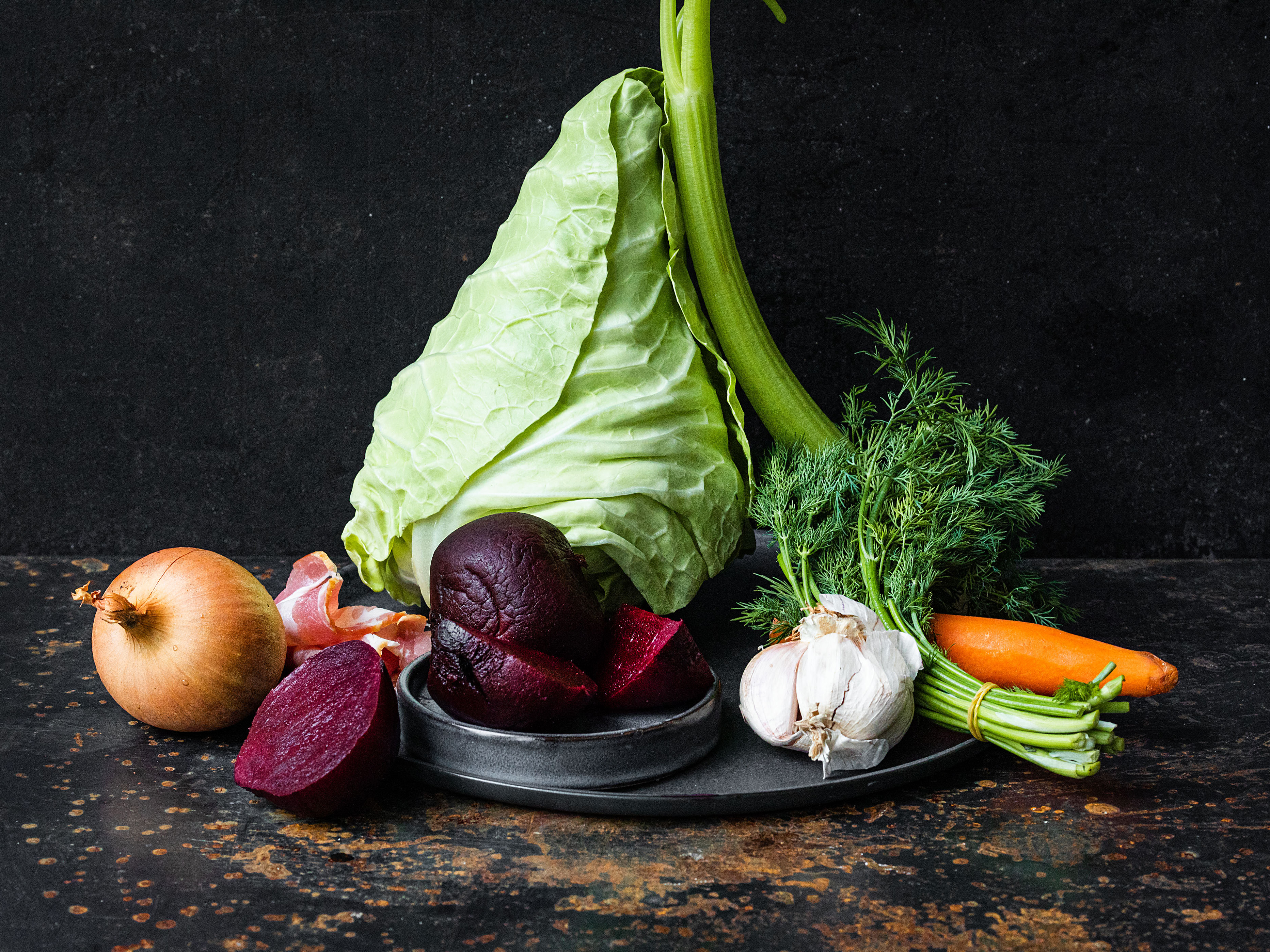 Schritt 1: Gemüse für Borscht vorbereiten