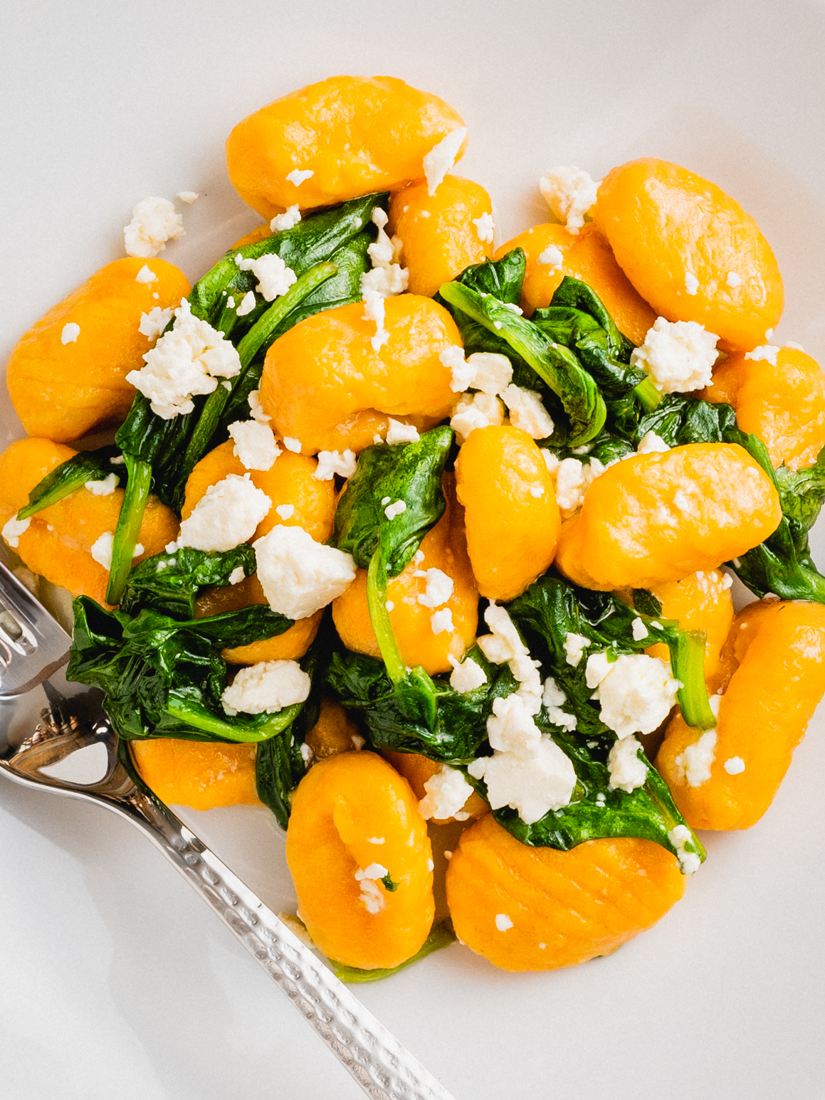 Kürbis-Gnocchi mit Spinat und Feta Rezept 2