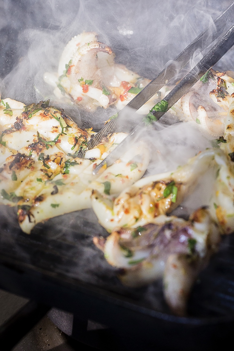 Grillierter Kalmar mit Linsen und Salsa verde Rezept 3