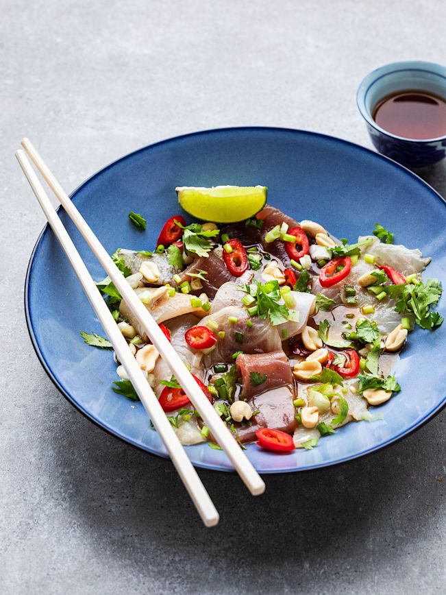 Sashimi-Fischsalat Rezept 2 Sashimi-Fischsalat Rezept 2