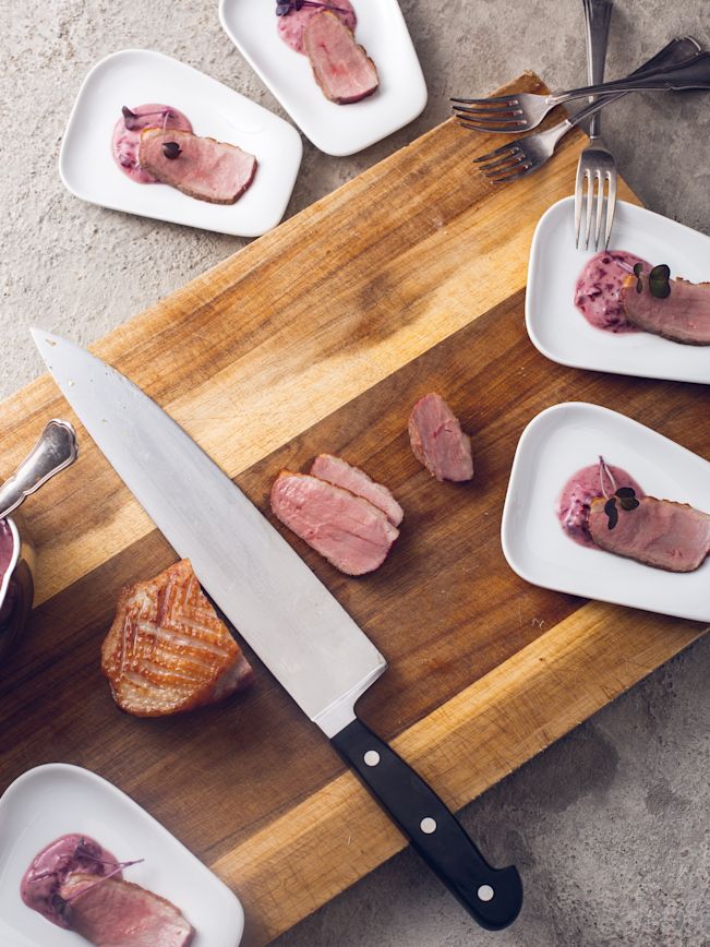 Entenbrust mit Cranberry-Sauce Rezept1 Entenbrust mit Cranberry-Sauce Rezept1