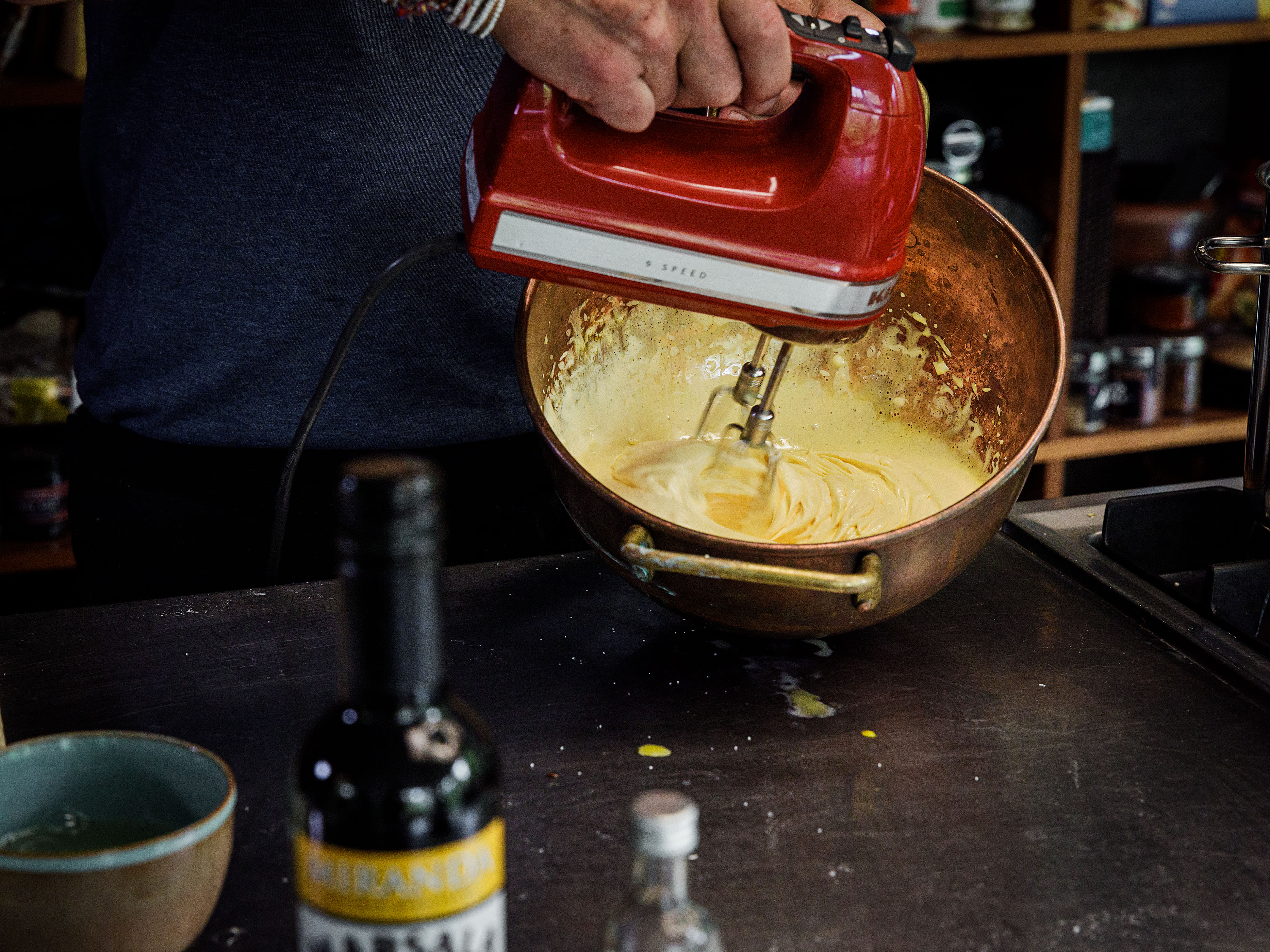 Schritt 1:  Creme für Gelato allo zabaglione schlagen