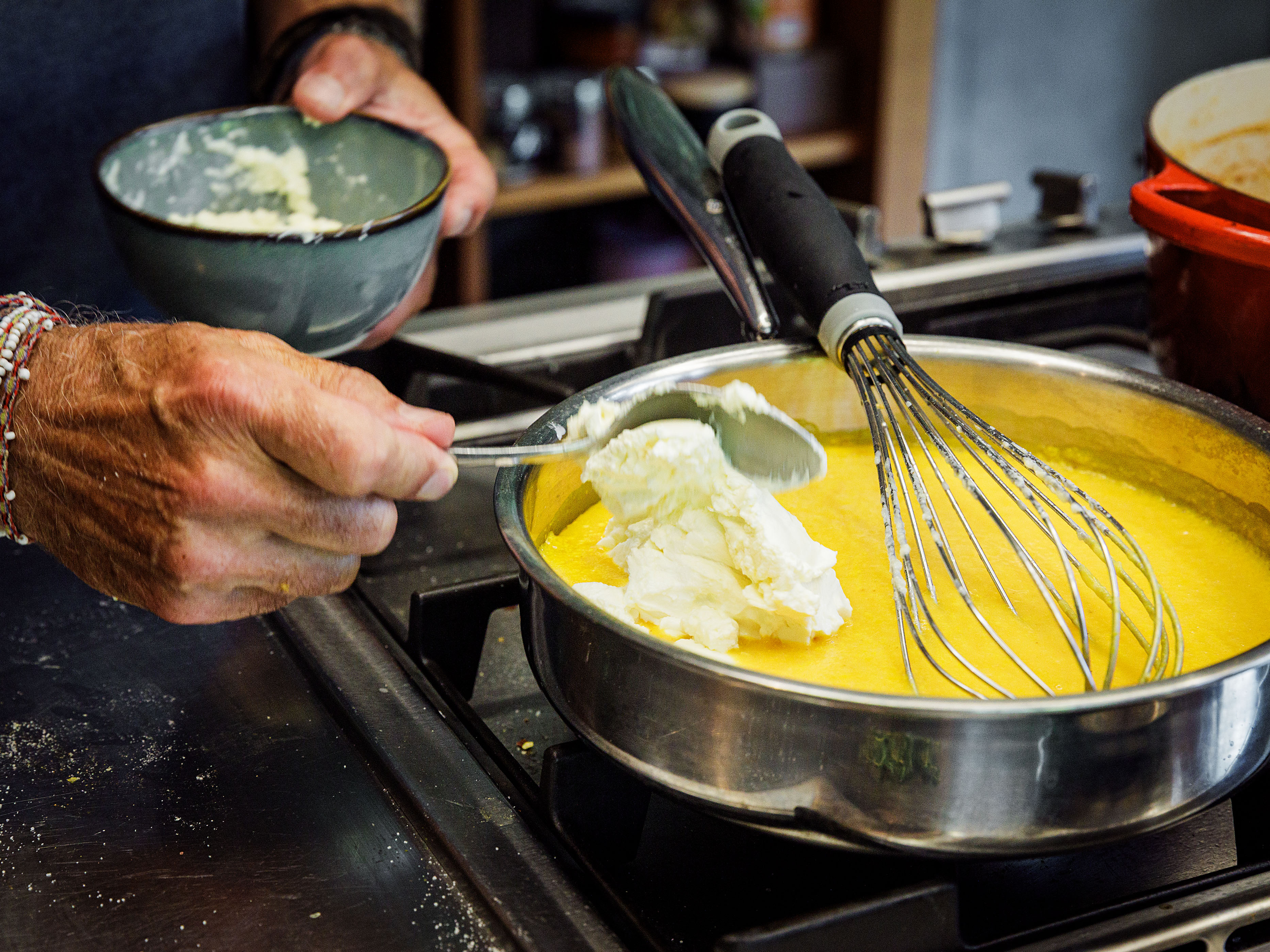 Schritt 2: Kürbis für Kürbis-Mascarpone-Suppe mit Absinth Pürieren