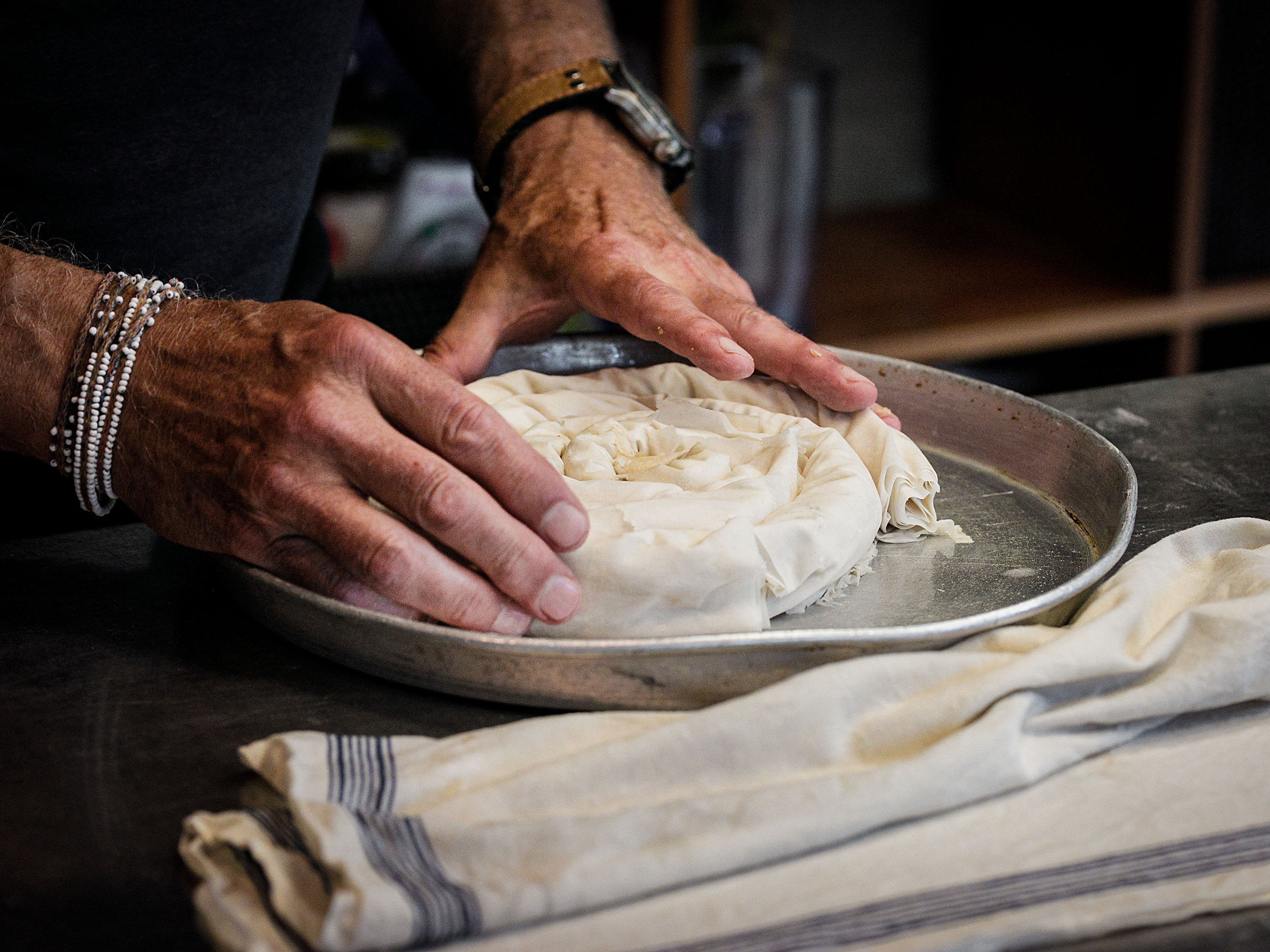 Schritt2:  Pastete für Kolokithopita formen
