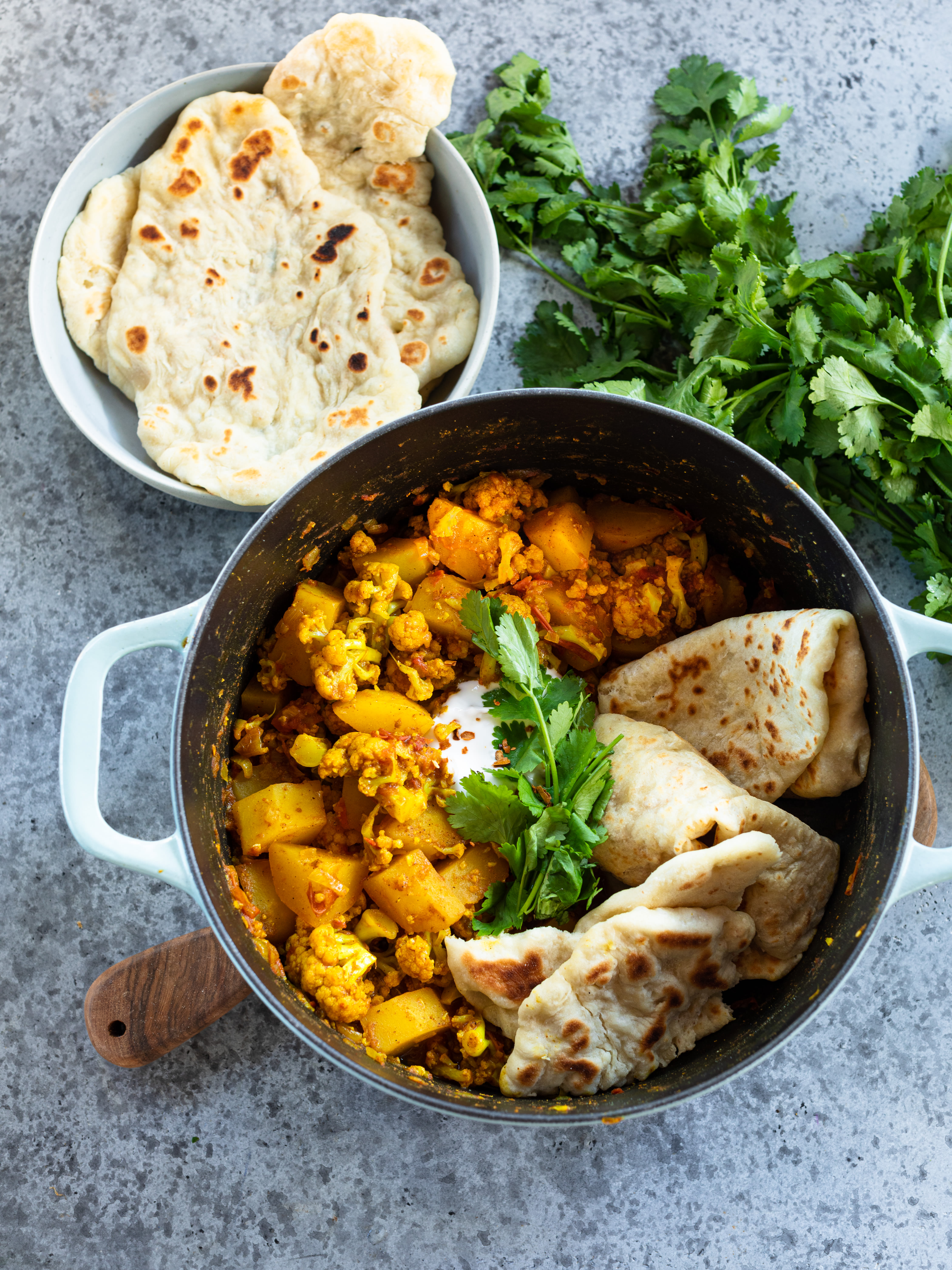 Aloo Gobi mit Naan Rezept 1