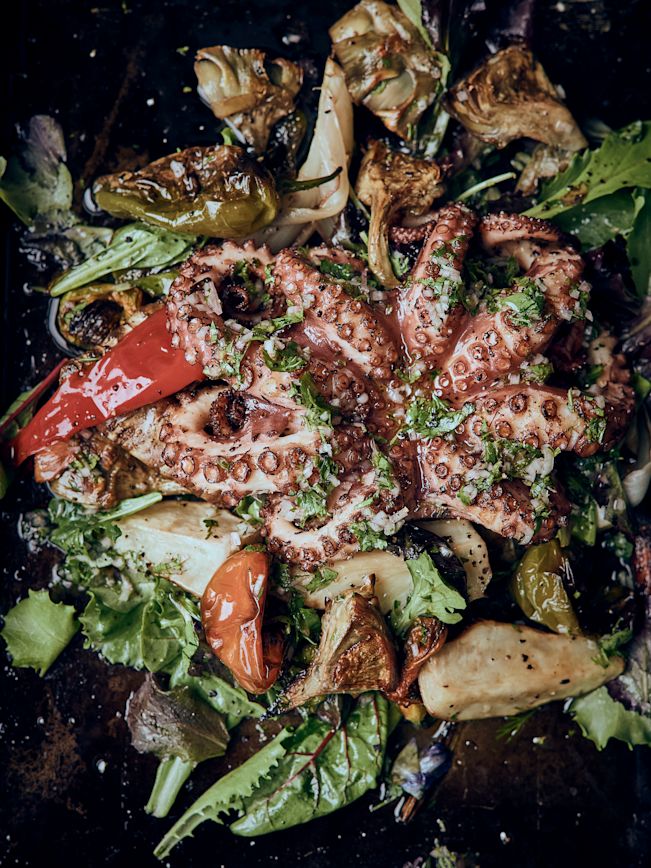 Grillierter Pulpo mit Röstgemüse Rezept
Grillierter Pulpo mit Röstgemüse Rezept